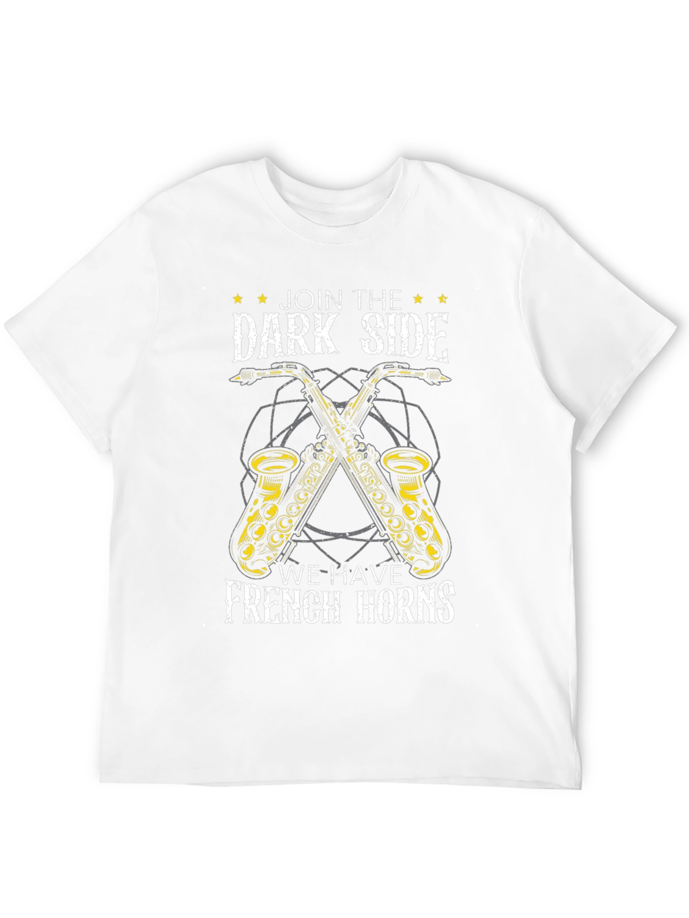 Camiseta Negra Lado Oscuro Saxofones Divertida
