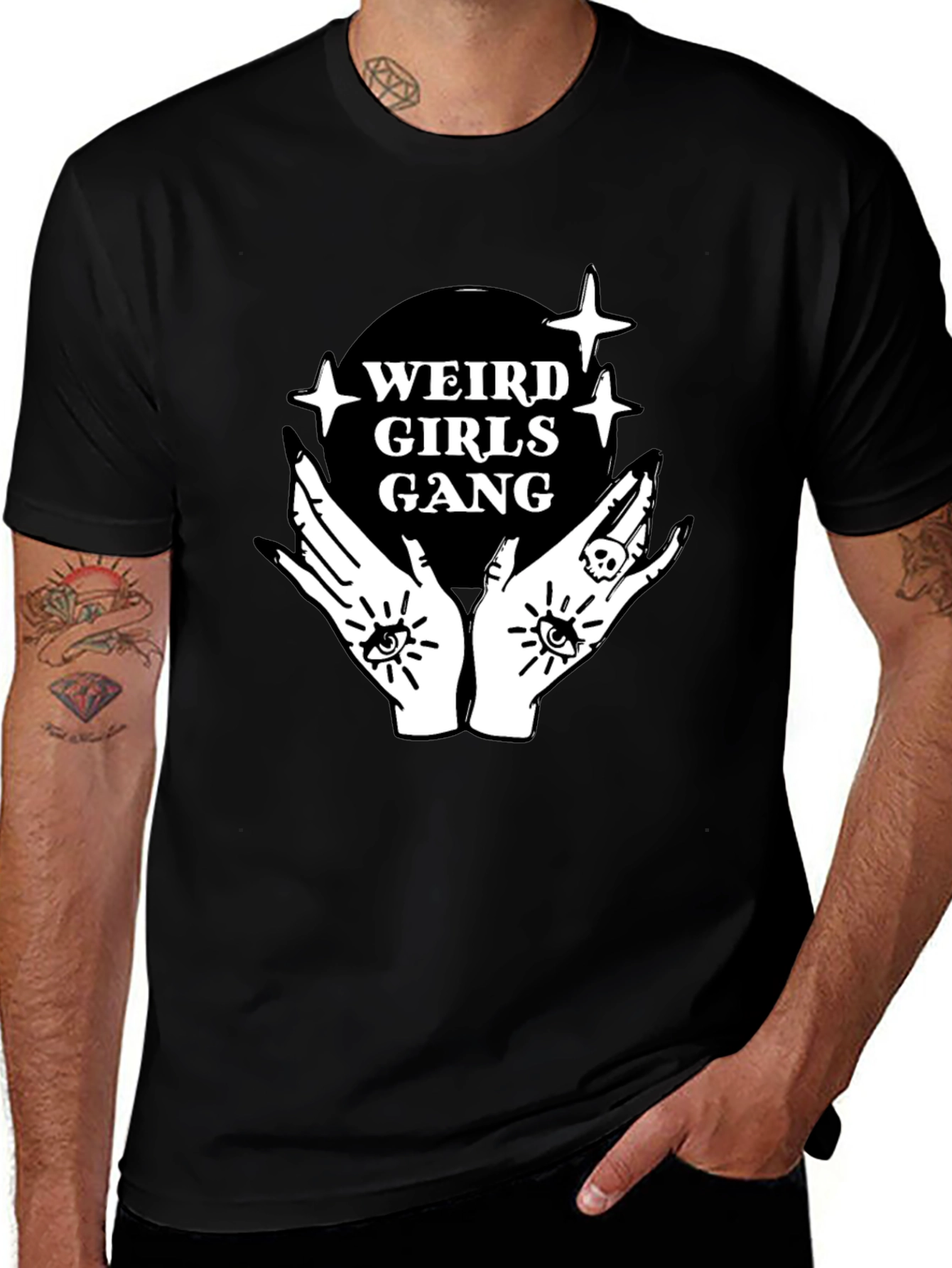 Camiseta Negra Weird Girls Gang