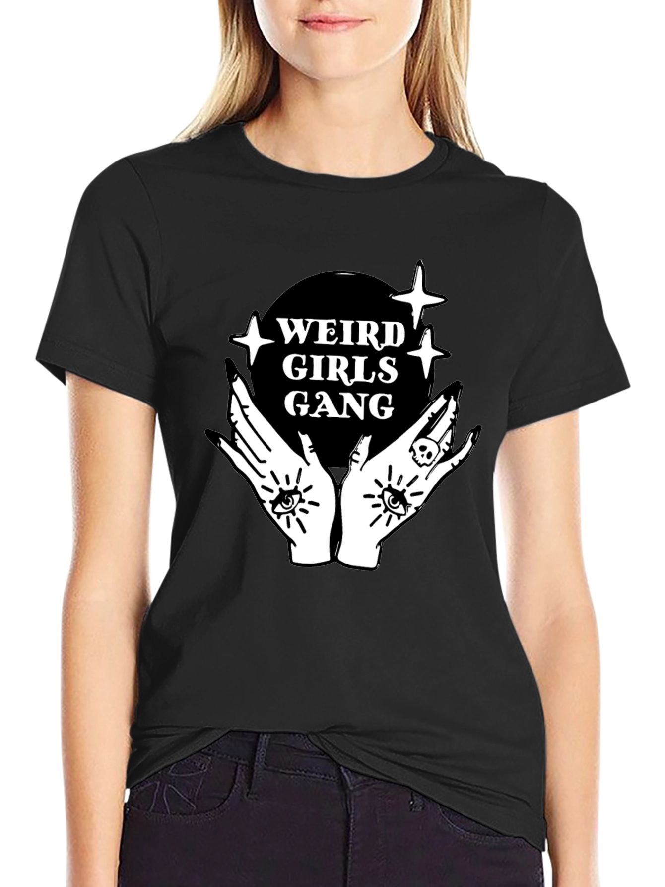 Camiseta Negra Weird Girls Gang
