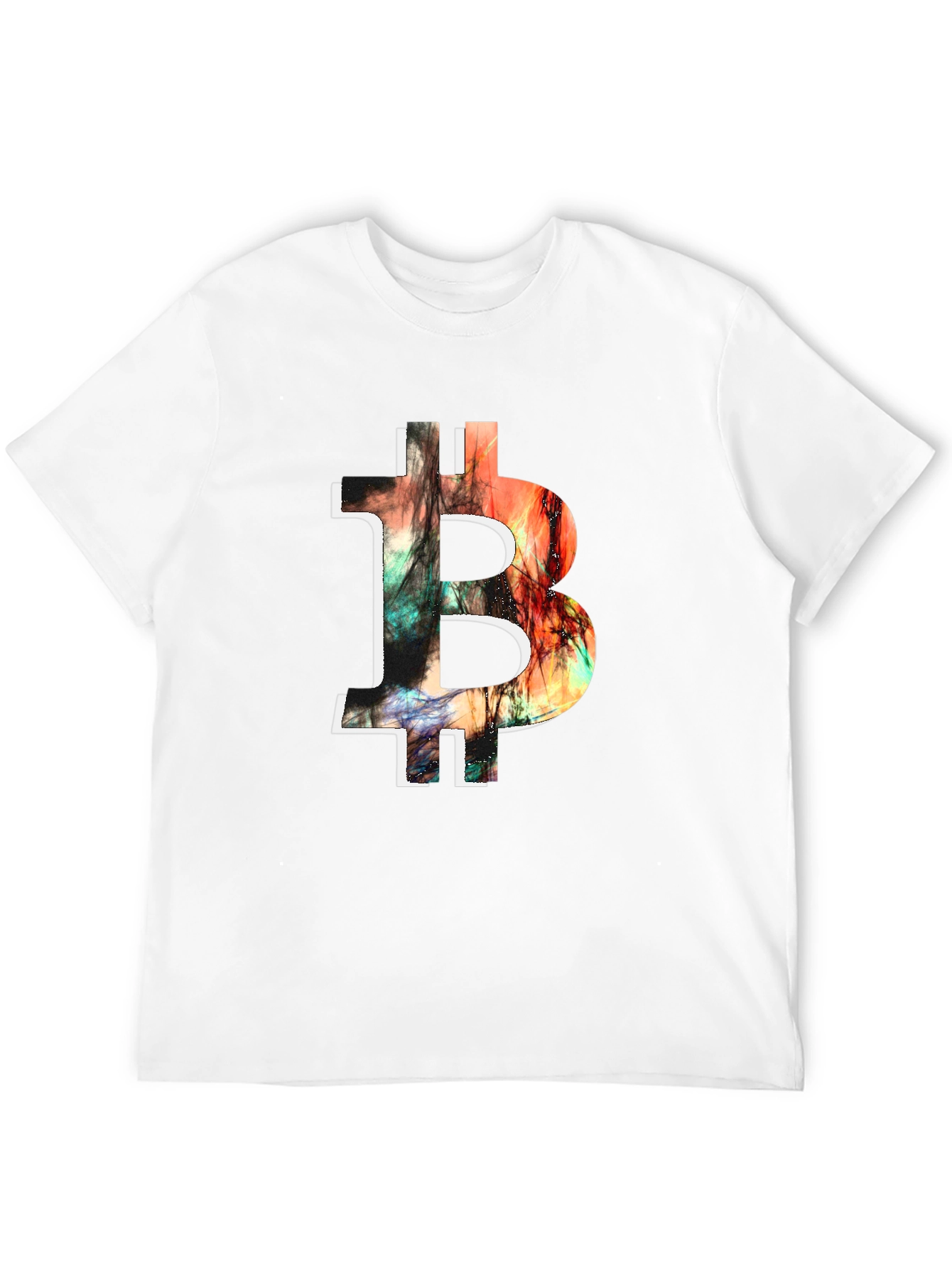 Camiseta Bitcoin Abstracta para Hombre