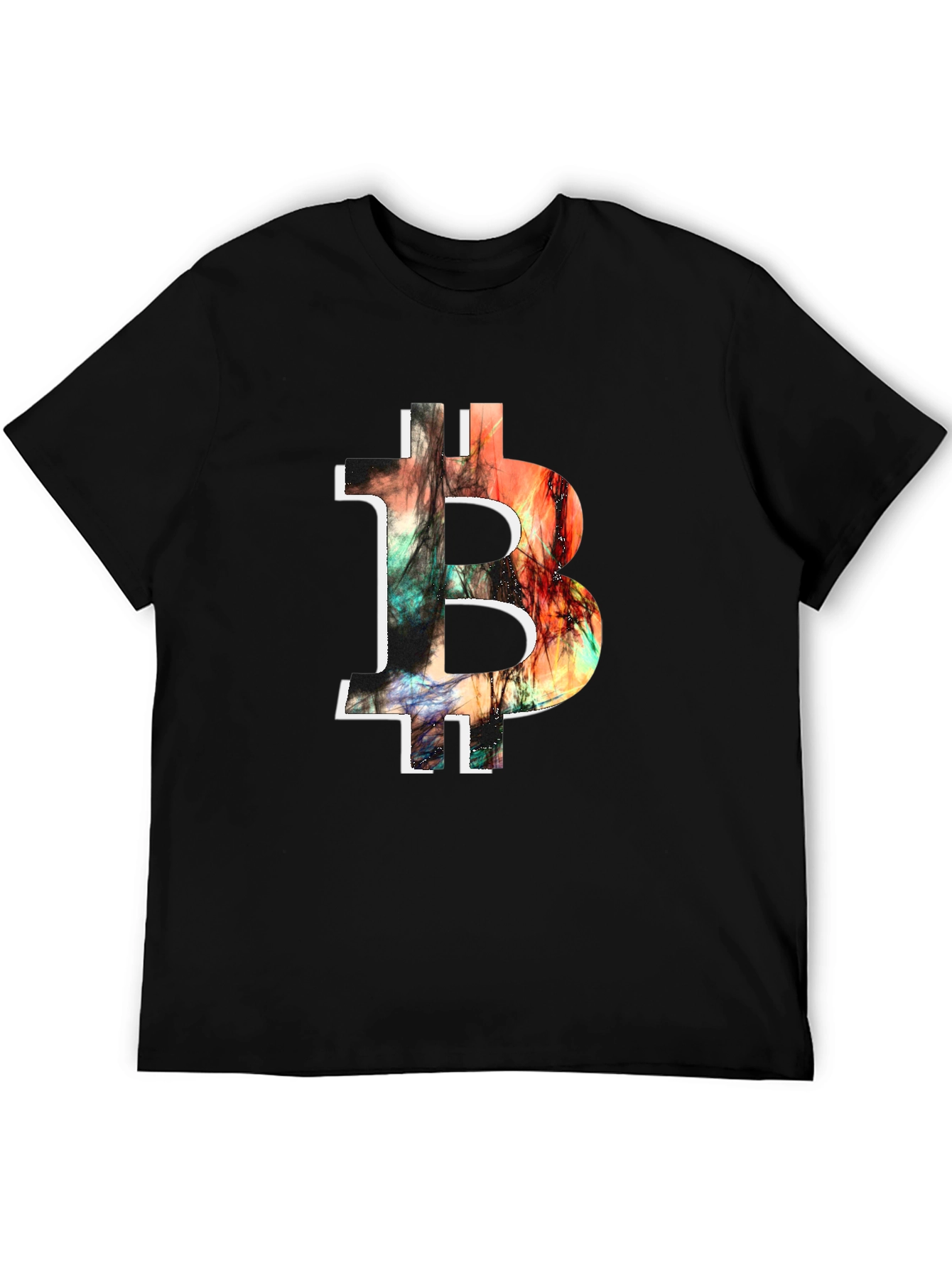 Camiseta Bitcoin Abstracta para Hombre