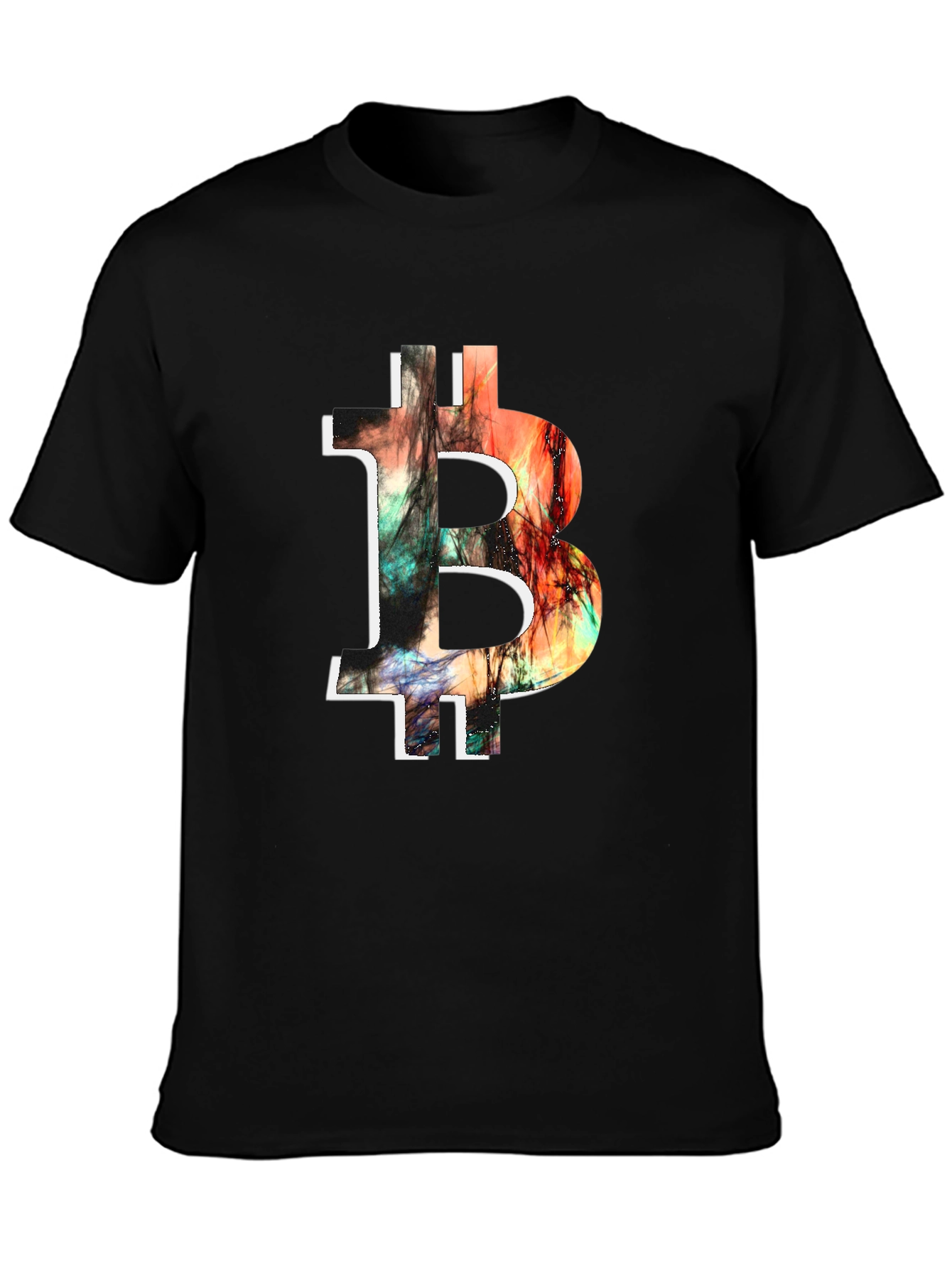 Camiseta Bitcoin Abstracta para Hombre