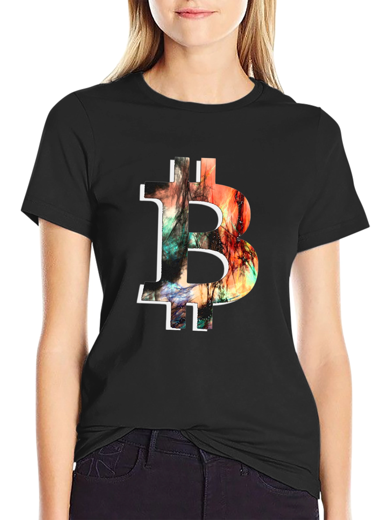 Camiseta Bitcoin Abstracta para Hombre