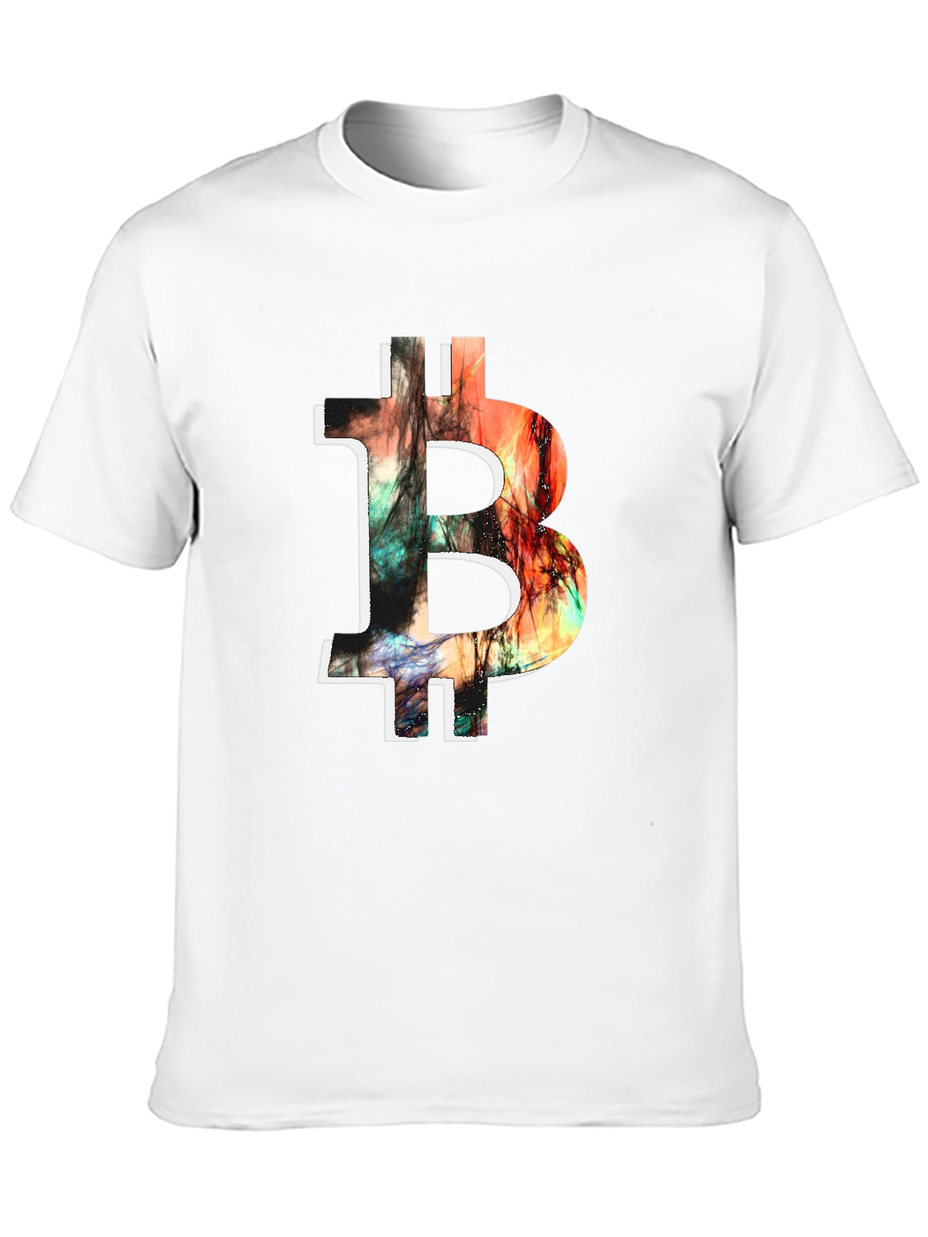 Camiseta Bitcoin Abstracta para Hombre
