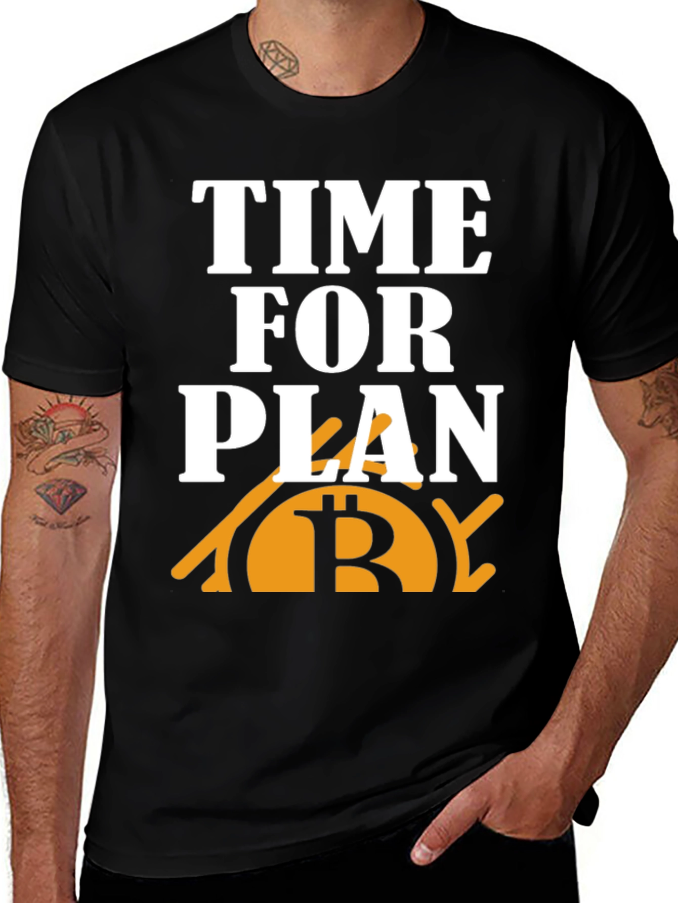 Camiseta Hombre Bitcoin Plan B - Criptomoneda