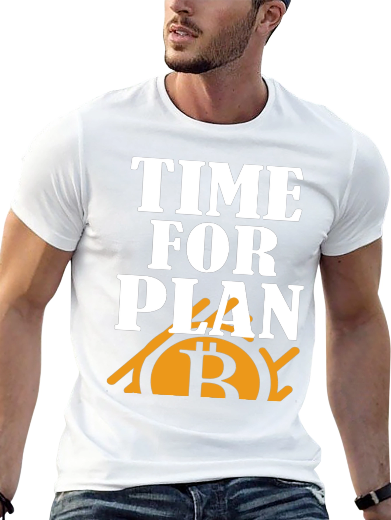 Camiseta Hombre Bitcoin Plan B - Criptomoneda