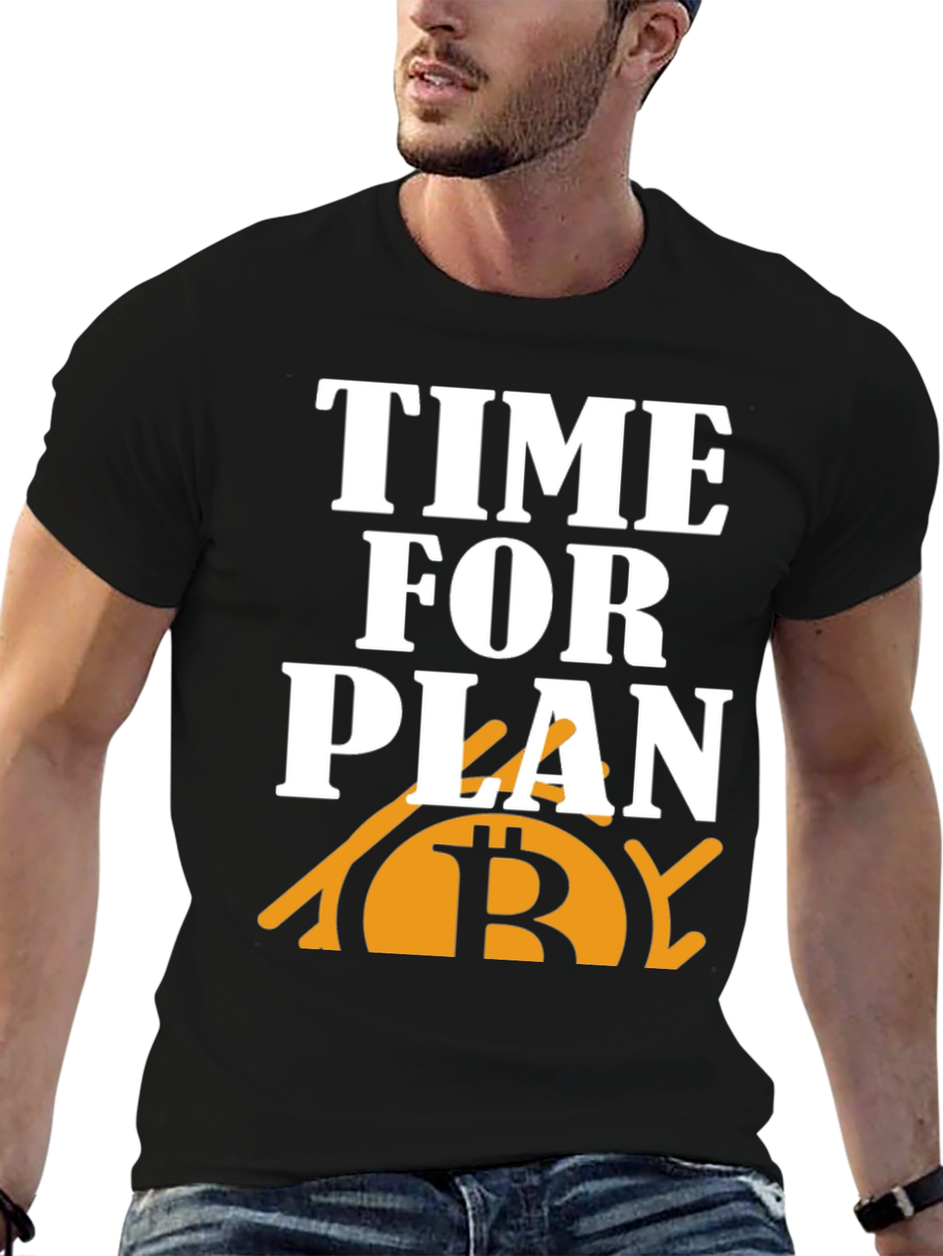 Camiseta Hombre Bitcoin Plan B - Criptomoneda
