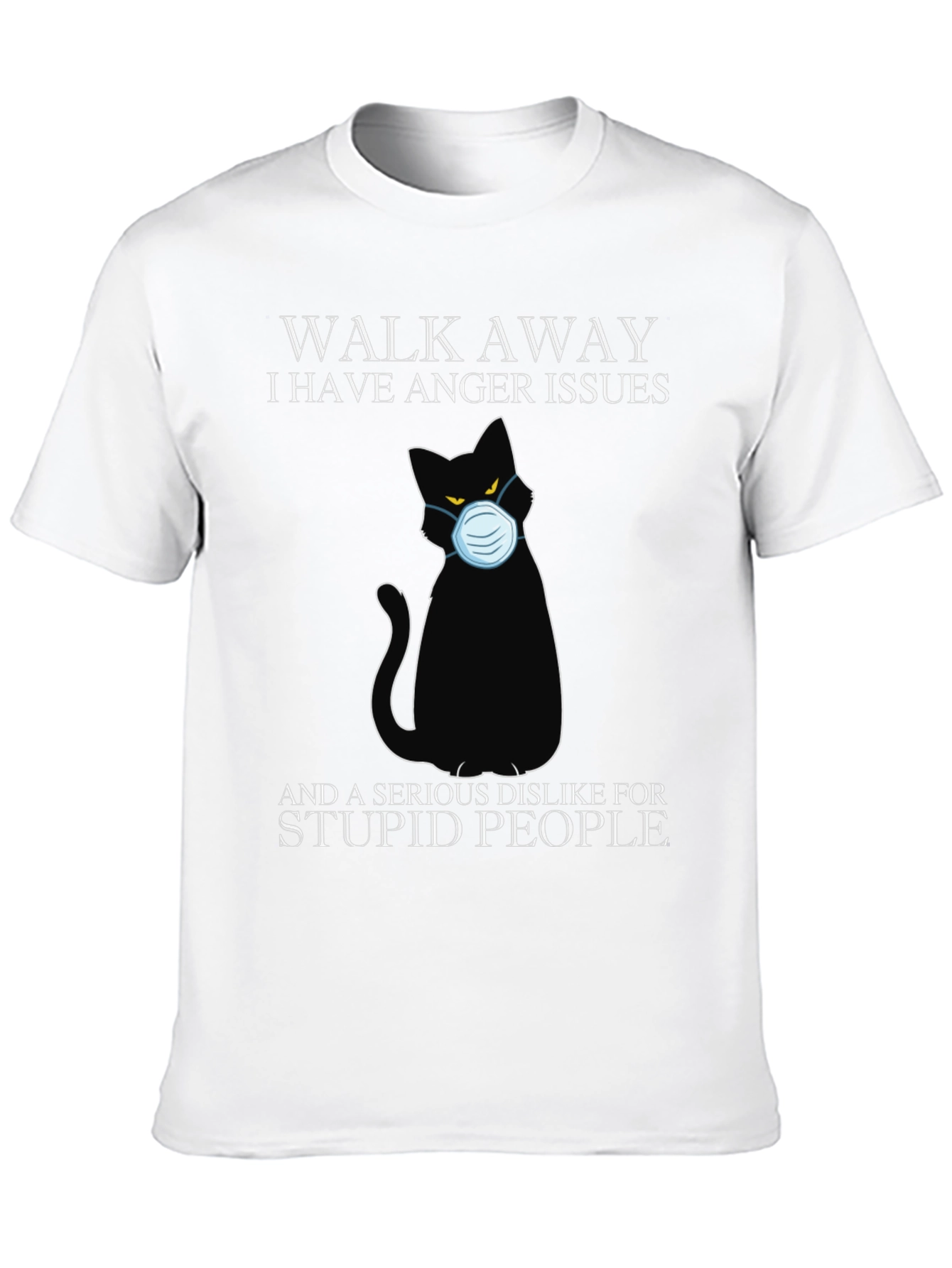 Walk Away Black Cat T-Shirt - Anger Issues