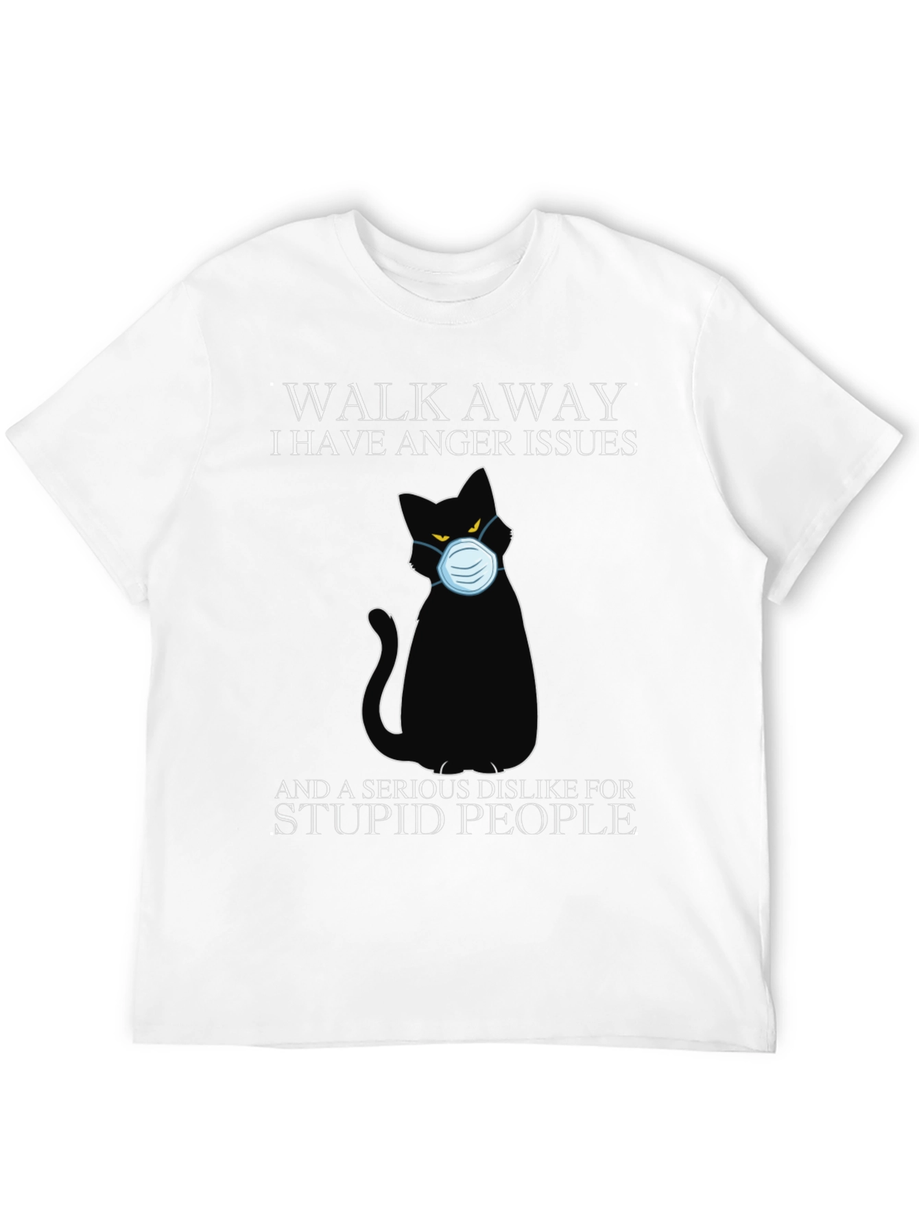 Walk Away Black Cat T-Shirt - Anger Issues