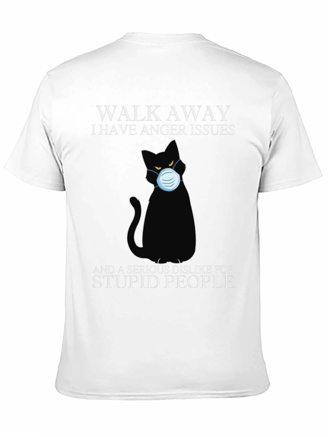Walk Away Black Cat T-Shirt - Anger Issues