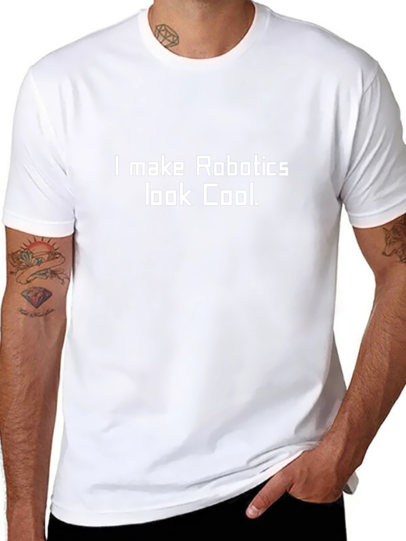 Camiseta Negra: I make Robotics look Cool