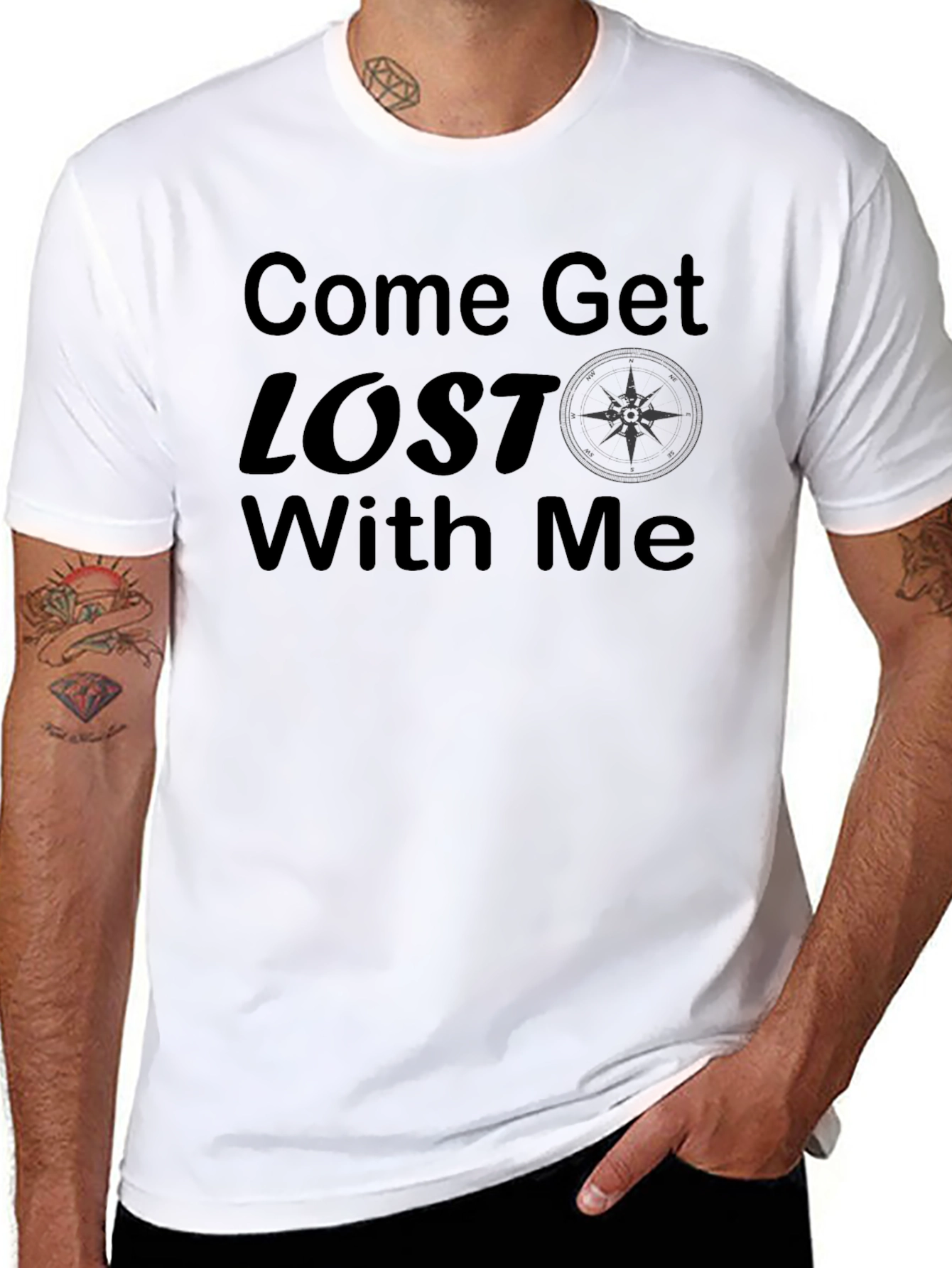 Camiseta Negra Come Get Lost With Me
