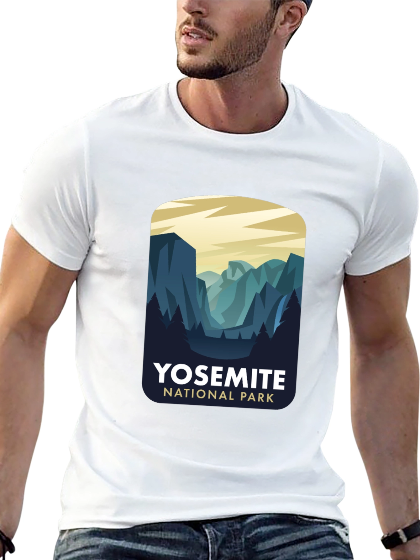 Camiseta Negra Diseño Yosemite National Park