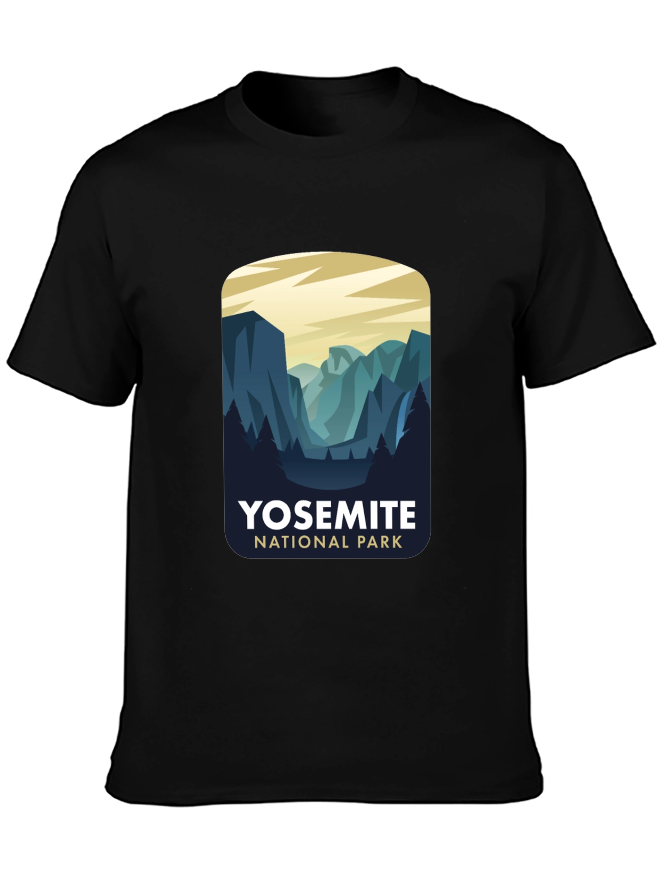 Camiseta Negra Diseño Yosemite National Park