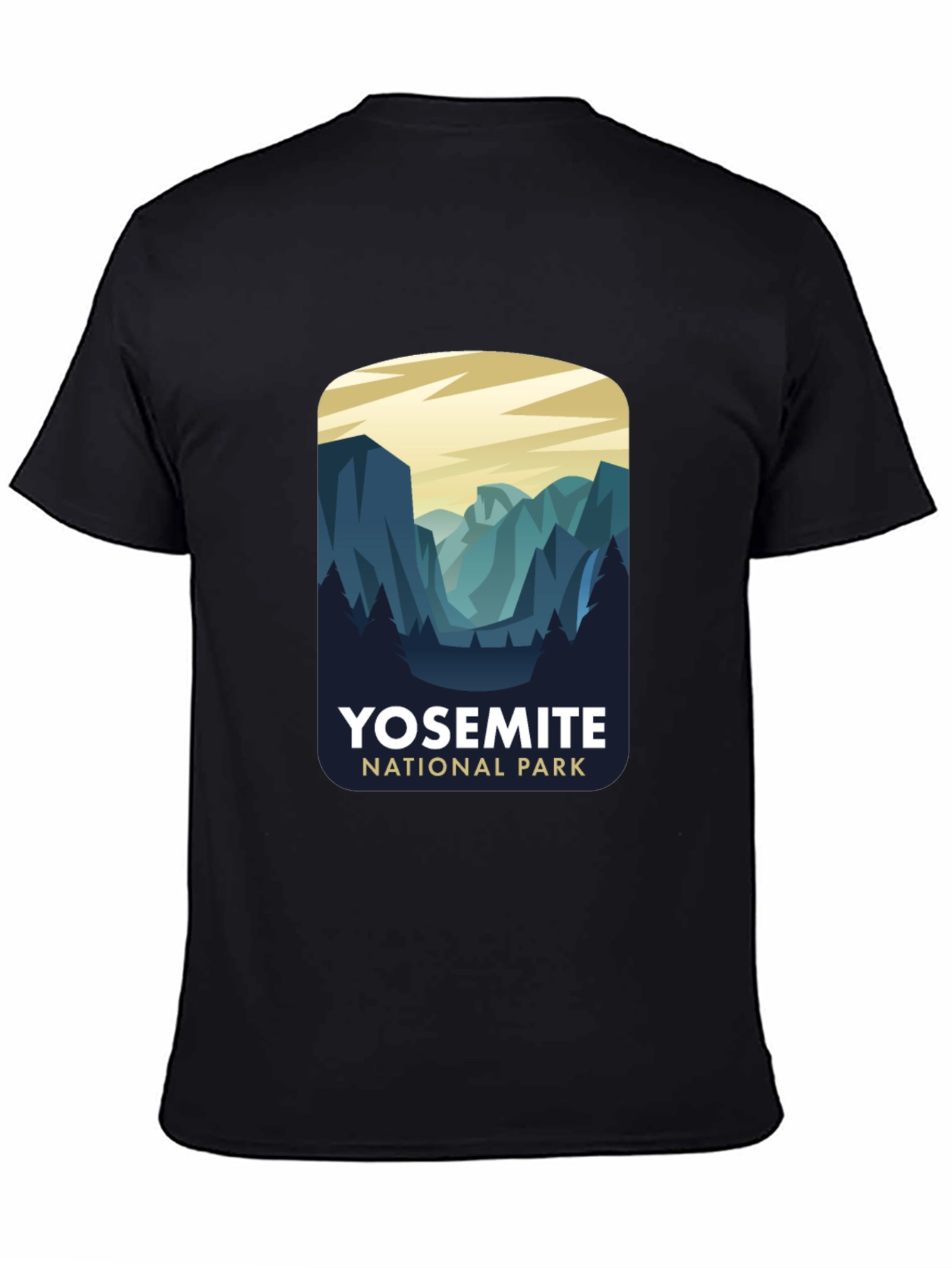 Camiseta Negra Diseño Yosemite National Park
