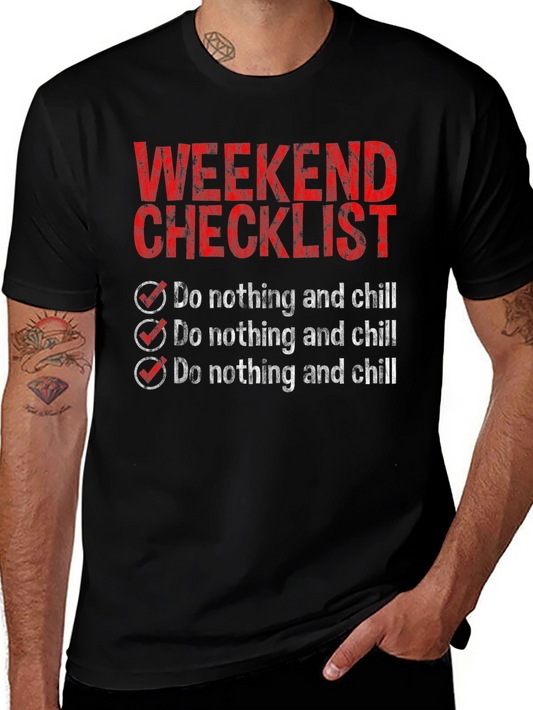 Camiseta Checklist Fin de Semana - Relax