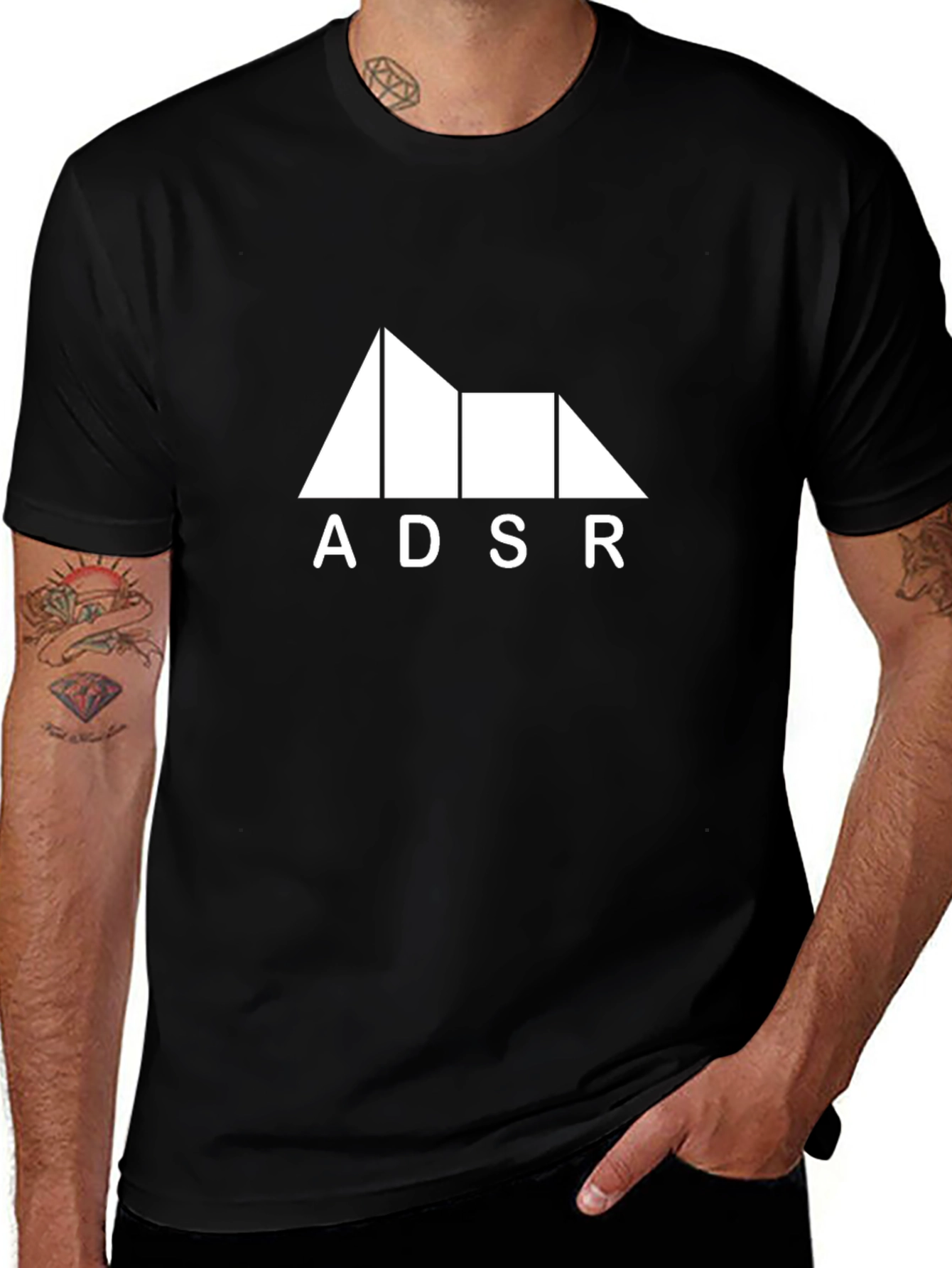 Camiseta Negra ADSR - Diseño Exclusivo