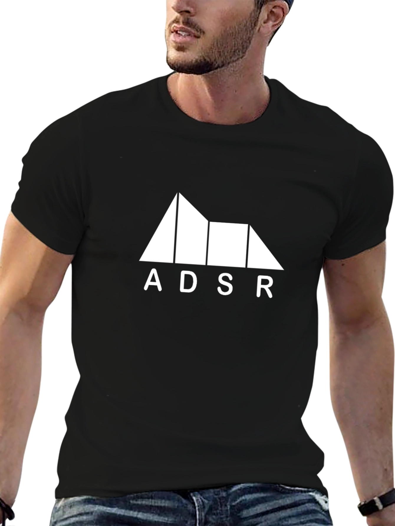 Camiseta Negra ADSR - Diseño Exclusivo