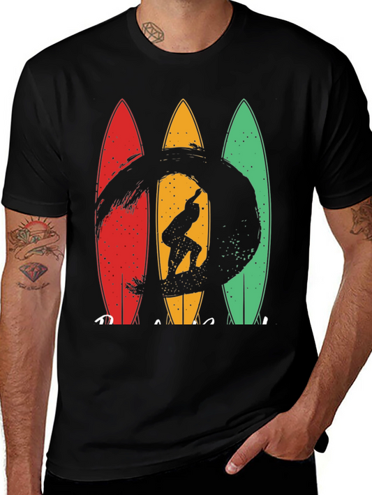 Camiseta Hombre Surf Vintage Verano Playa