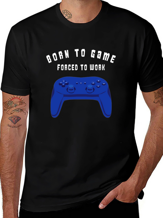 Camiseta Negra Born to Game con Mando