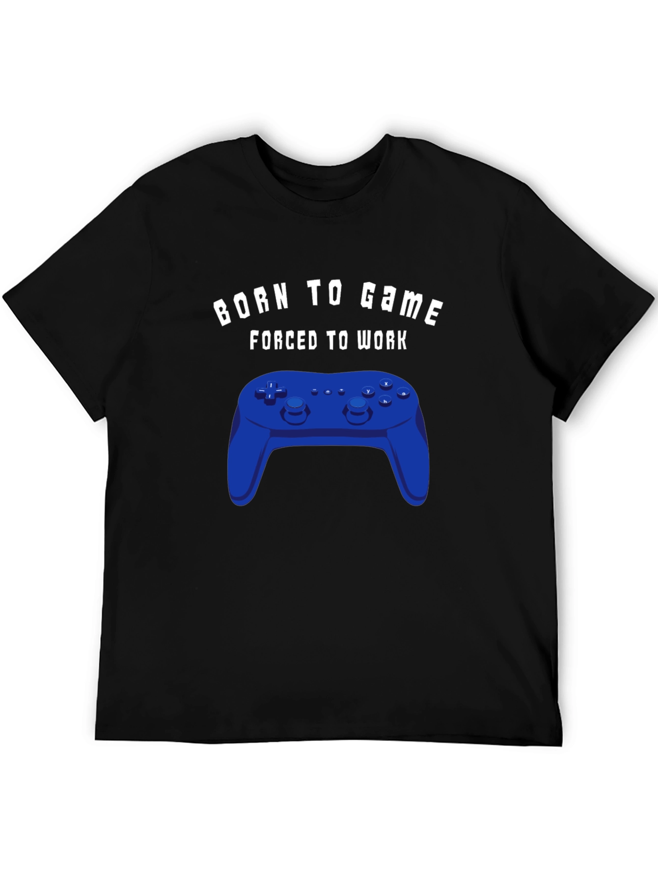 Camiseta Negra Born to Game con Mando