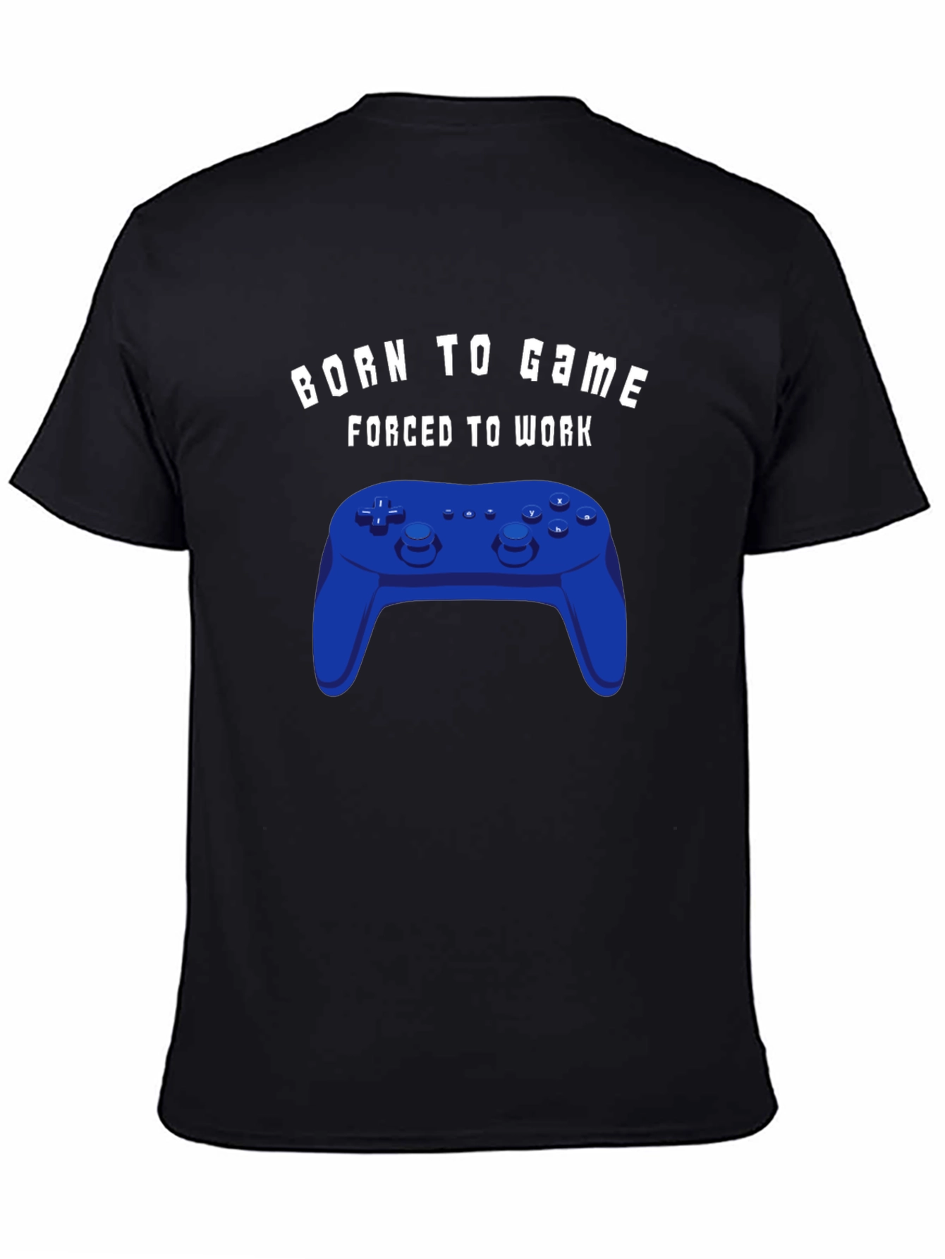 Camiseta Negra Born to Game con Mando
