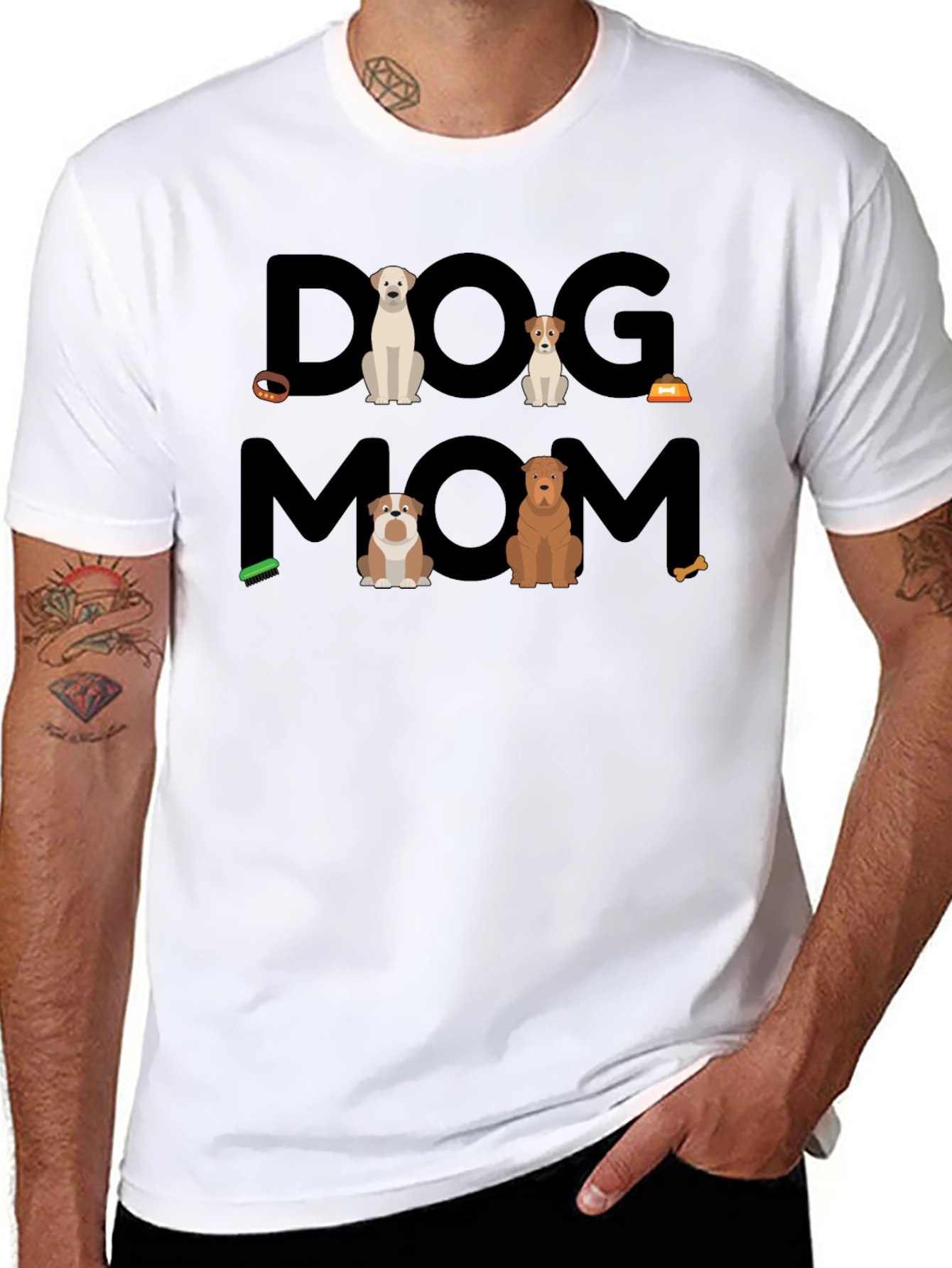 Camiseta Negra Dog Mom