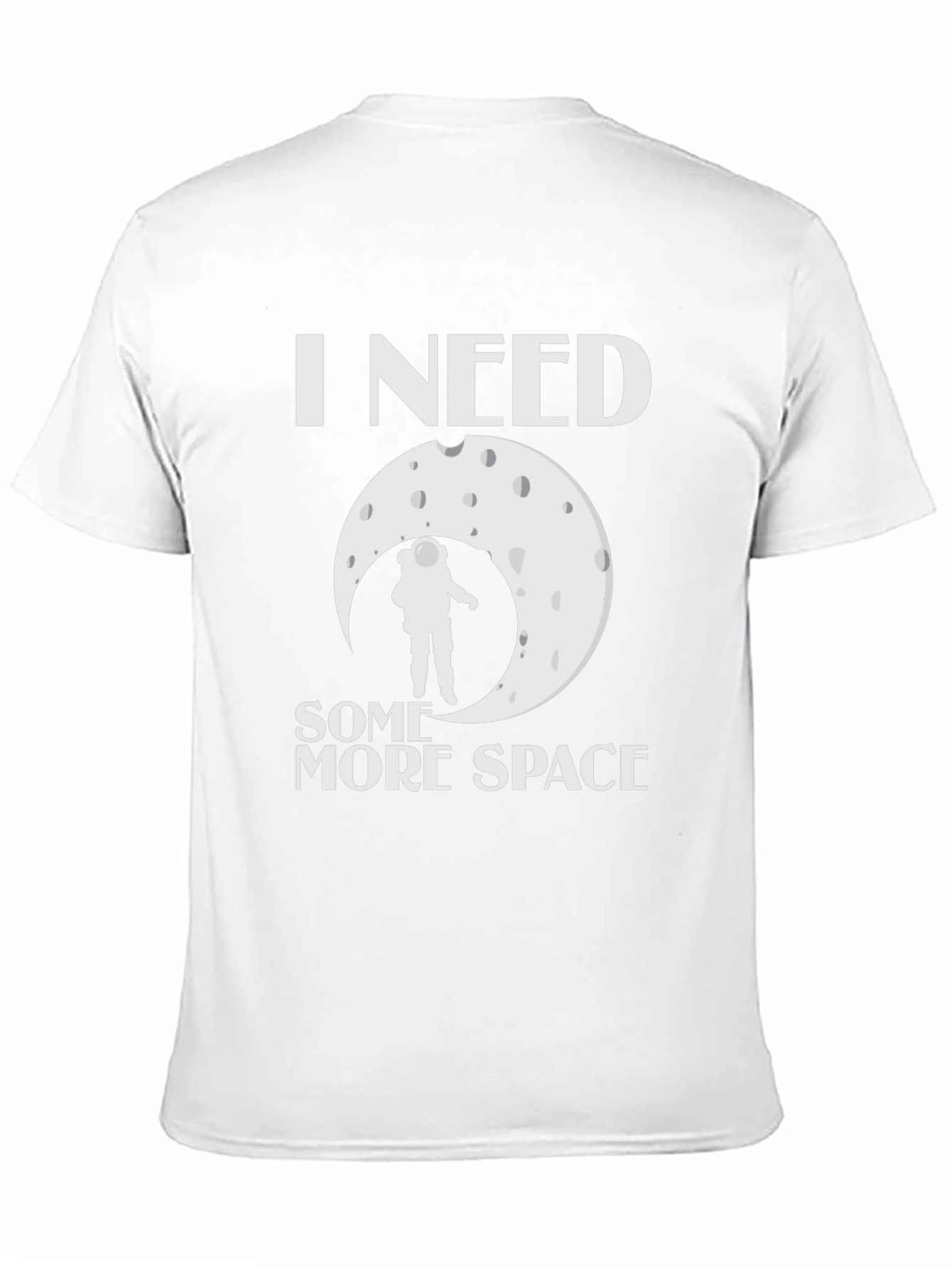 Camiseta Negra: Necesito Más Espacio - Diseño Astronauta