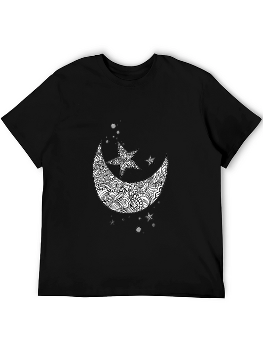 Camiseta Hombre Diseño Luna y Estrellas