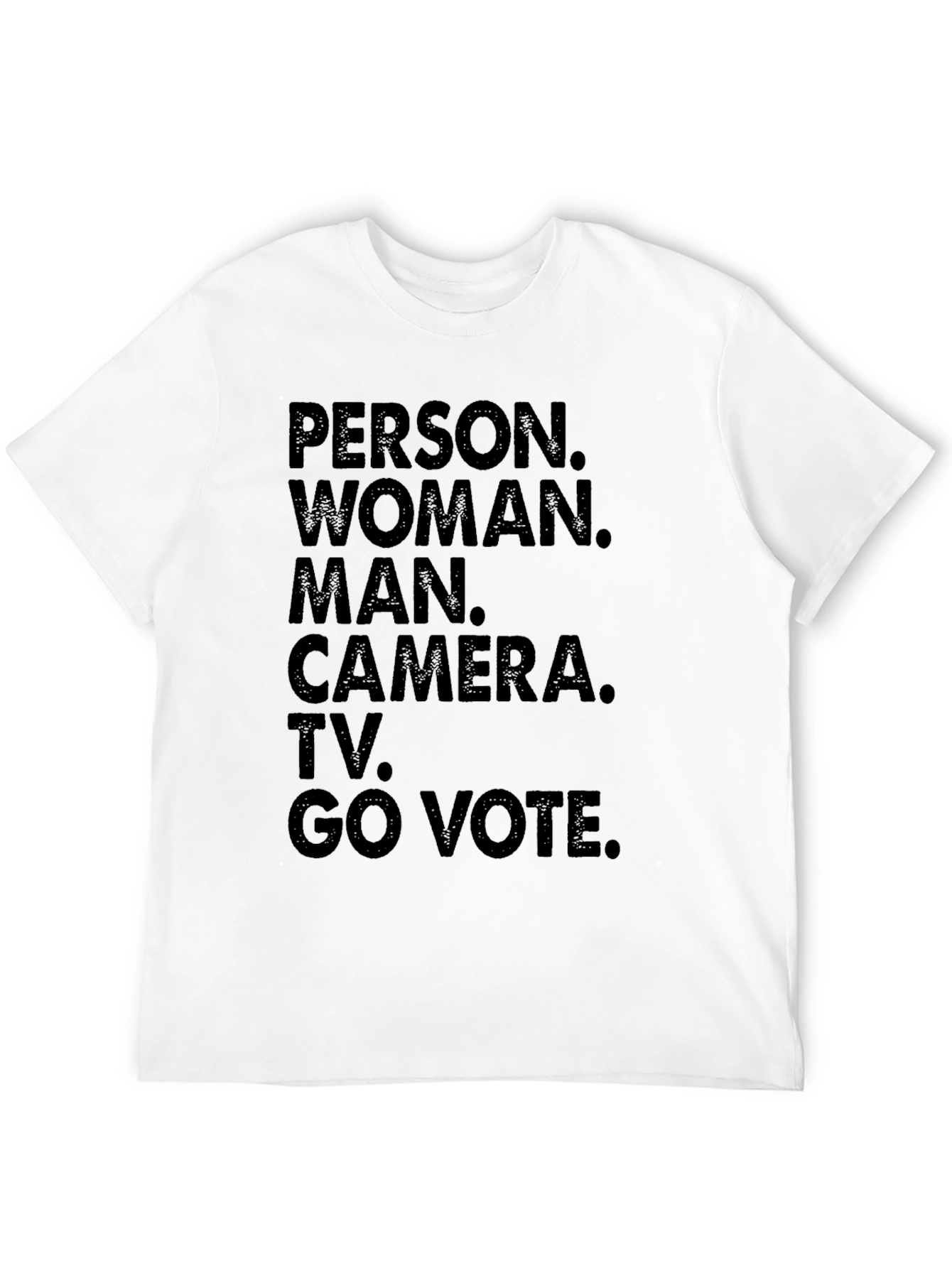 Camiseta Persona Mujer Hombre Cámara TV Vota