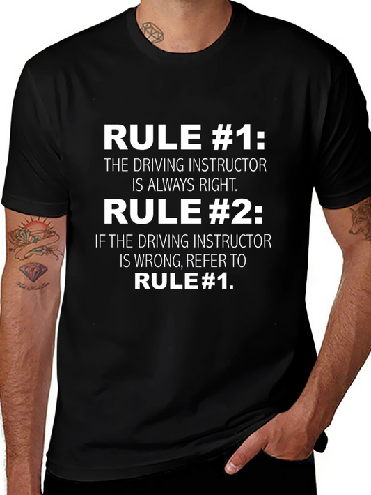 Camiseta Instructor de Conducción - Reglas Divertidas