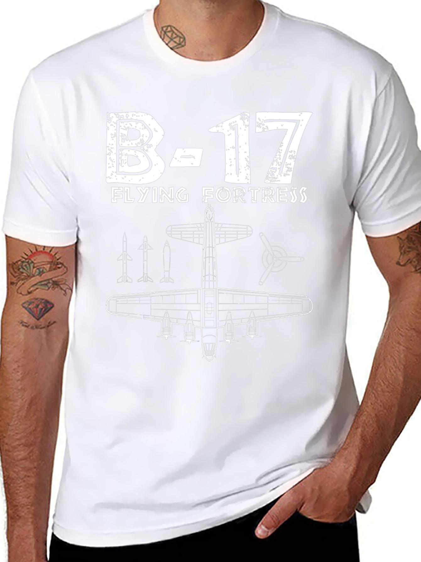 Camiseta Negra B-17 Flying Fortress