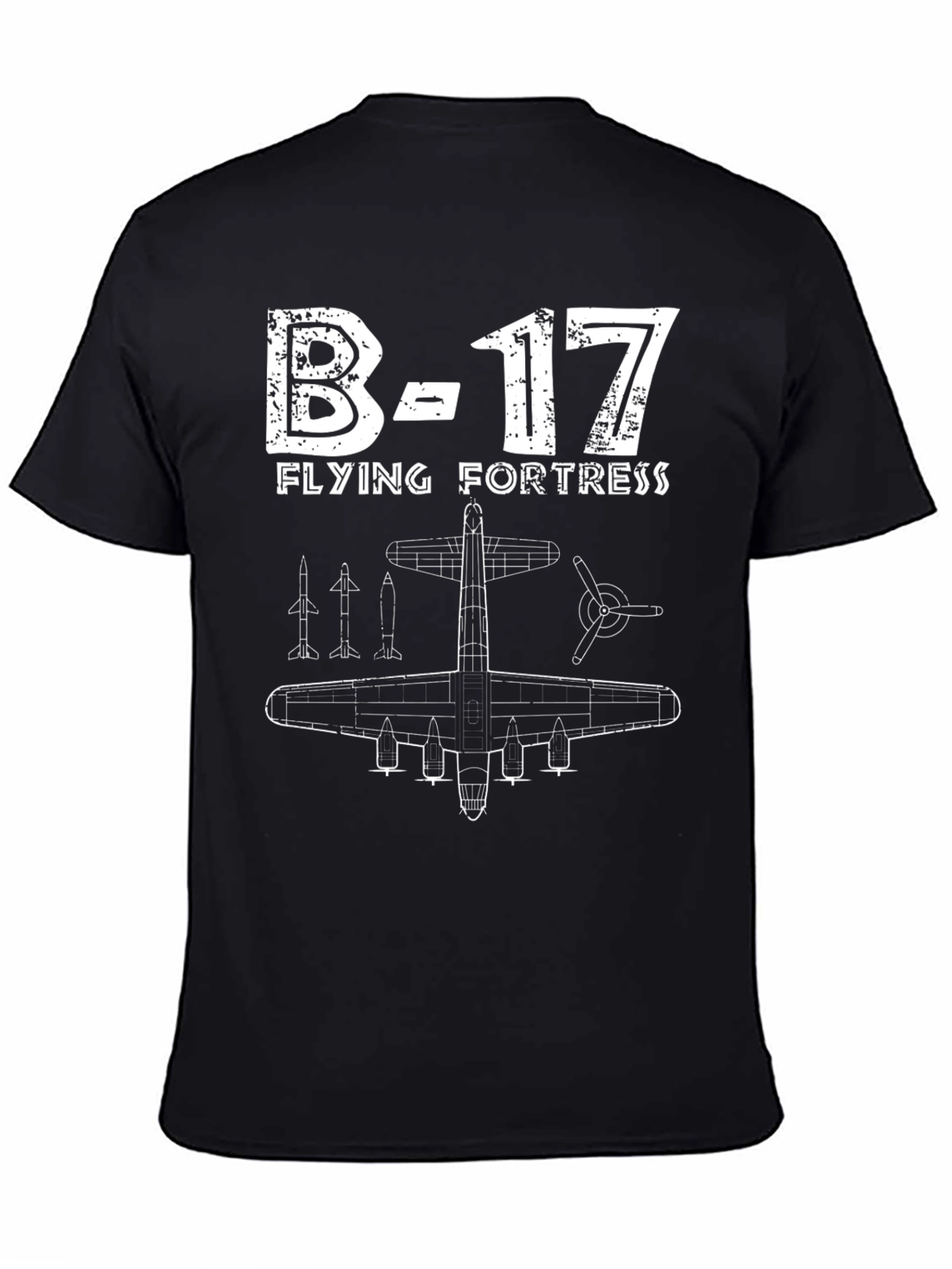 Camiseta Negra B-17 Flying Fortress