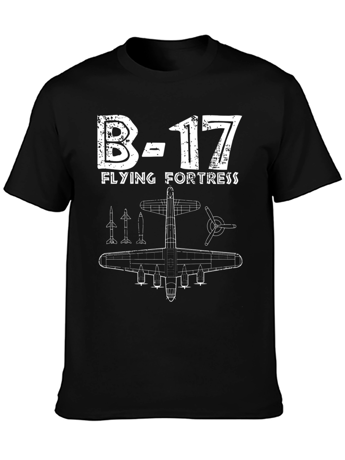 Camiseta Negra B-17 Flying Fortress