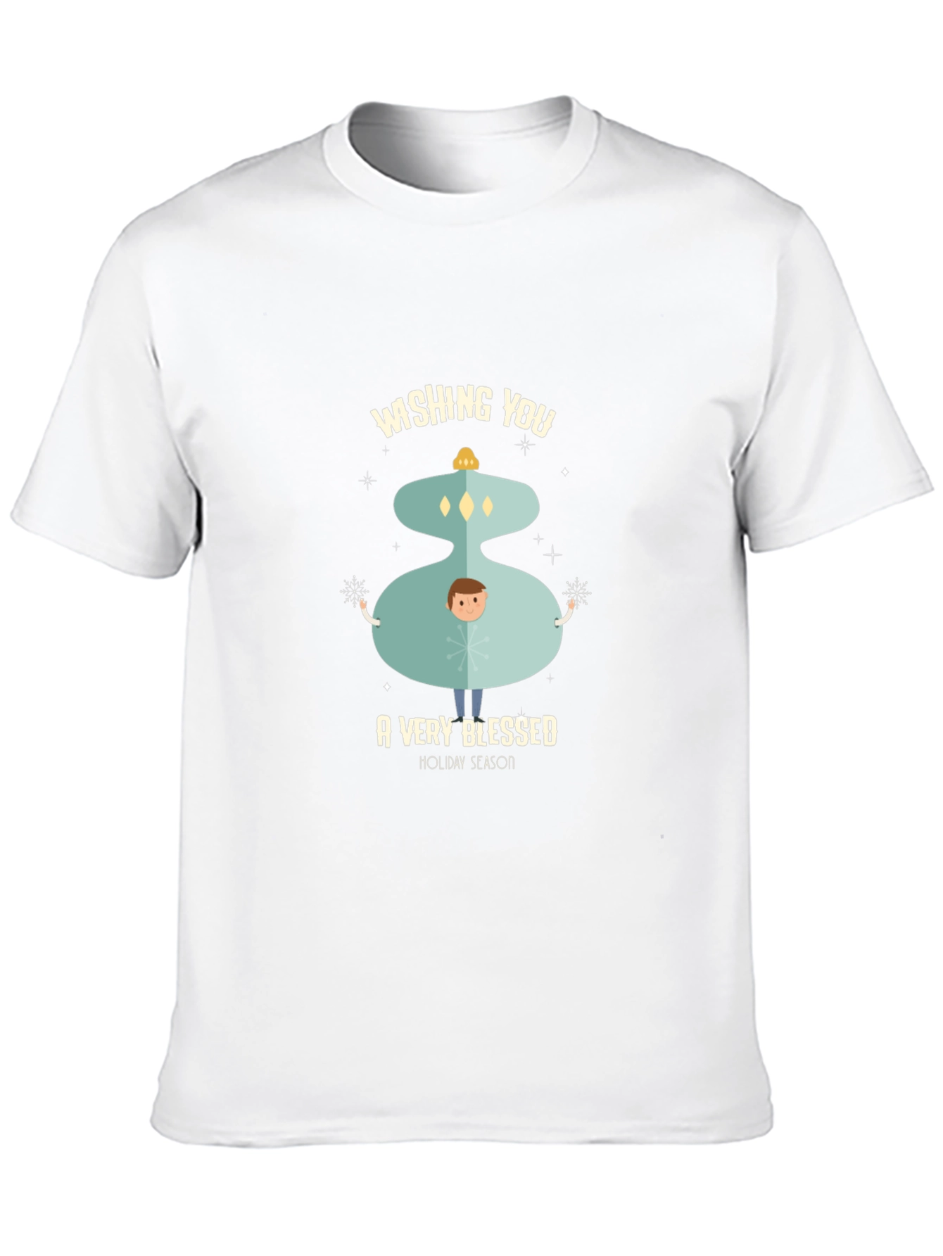 Camiseta Navideña Wishing You a Very Blessed Holiday Season