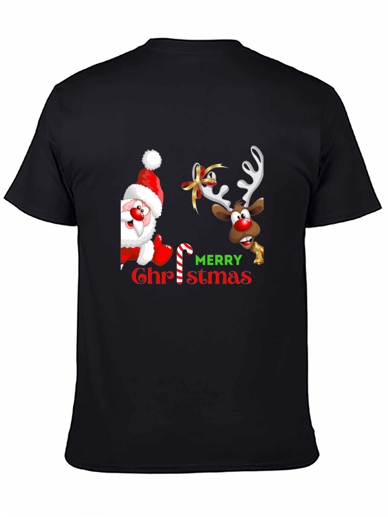 Camiseta Navideña: Santa y Reno