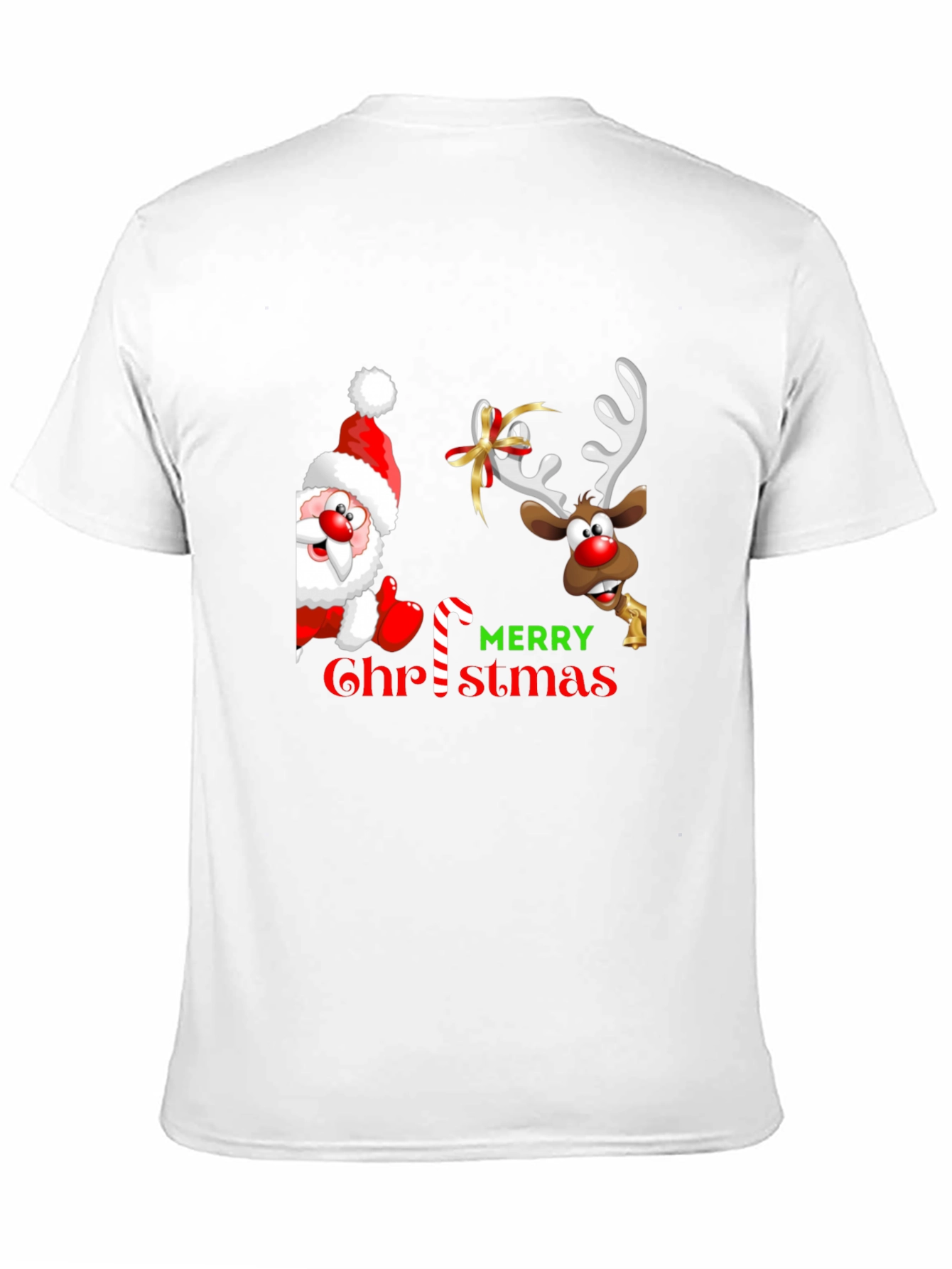 Camiseta Navideña: Santa y Reno