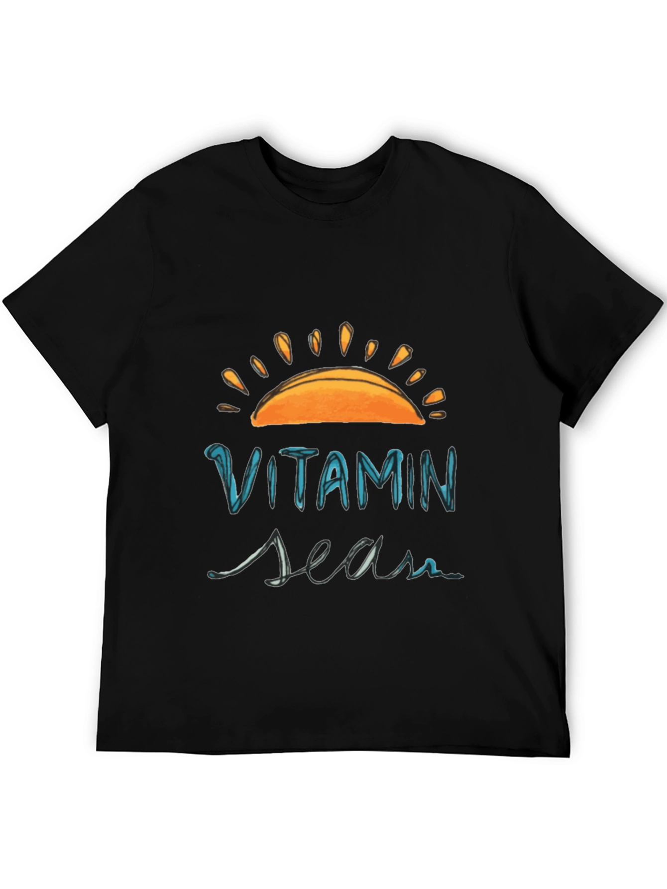 Camiseta Negra Vitamin Sea para un Look Casual