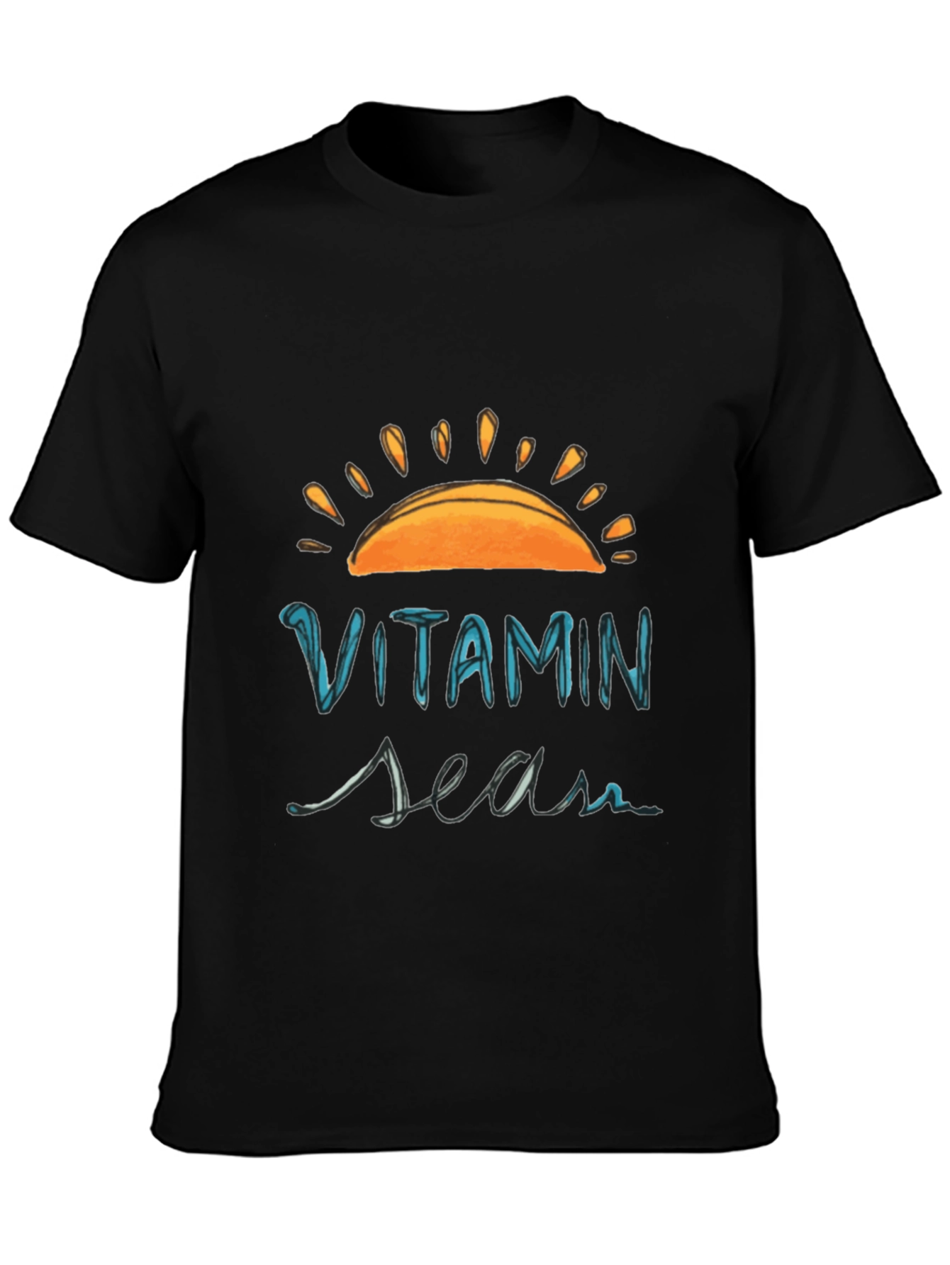 Camiseta Negra Vitamin Sea para un Look Casual