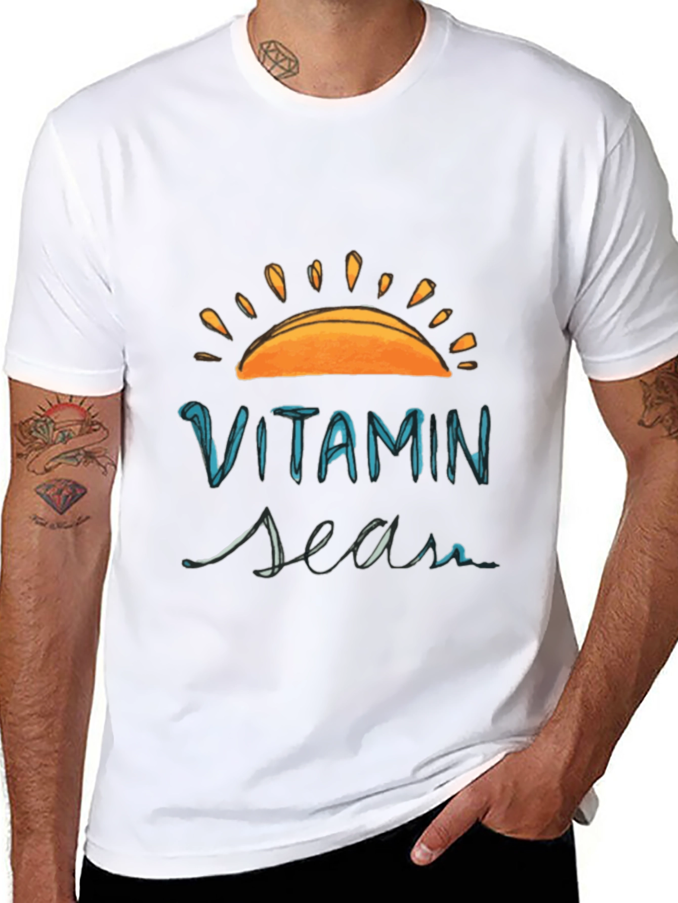 Camiseta Negra Vitamin Sea para un Look Casual