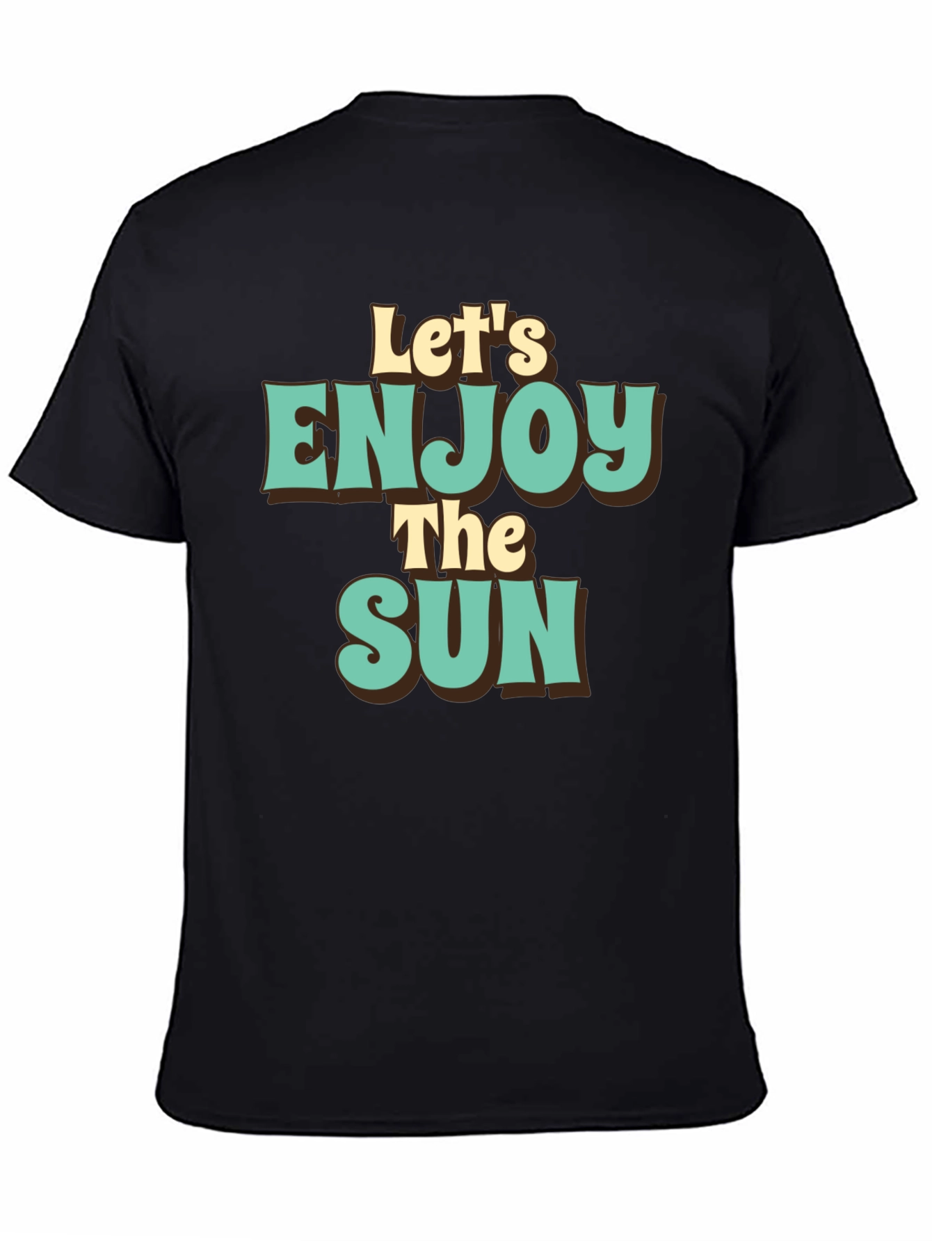 Camiseta Negra Retro Enjoy The Sun