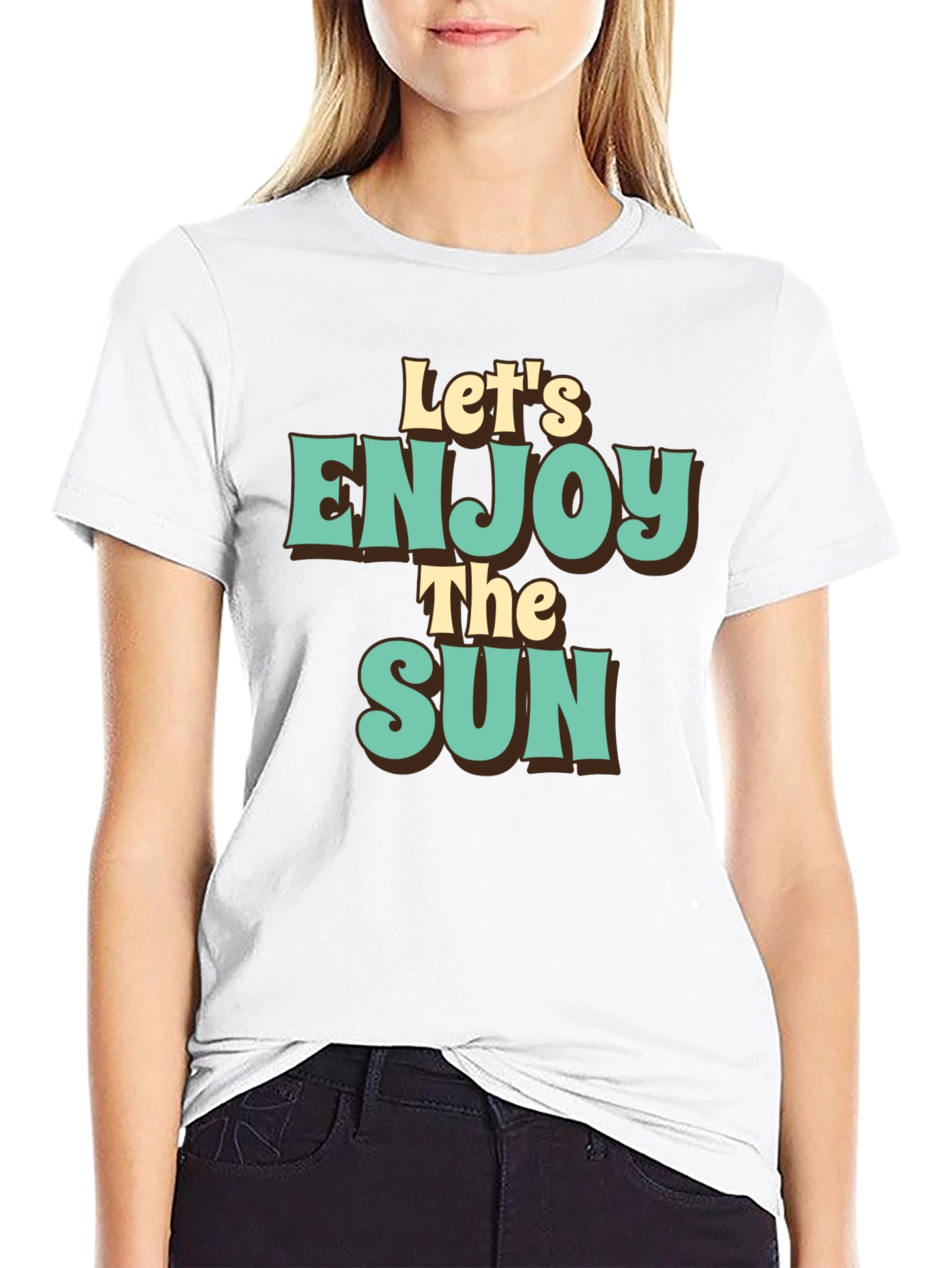 Camiseta Negra Retro Enjoy The Sun