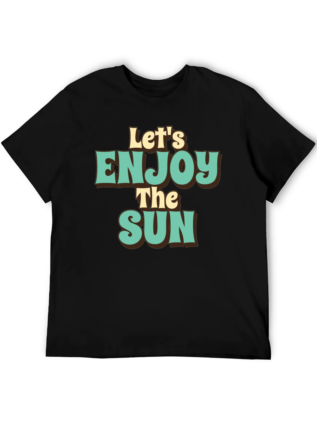 Camiseta Negra Retro Enjoy The Sun