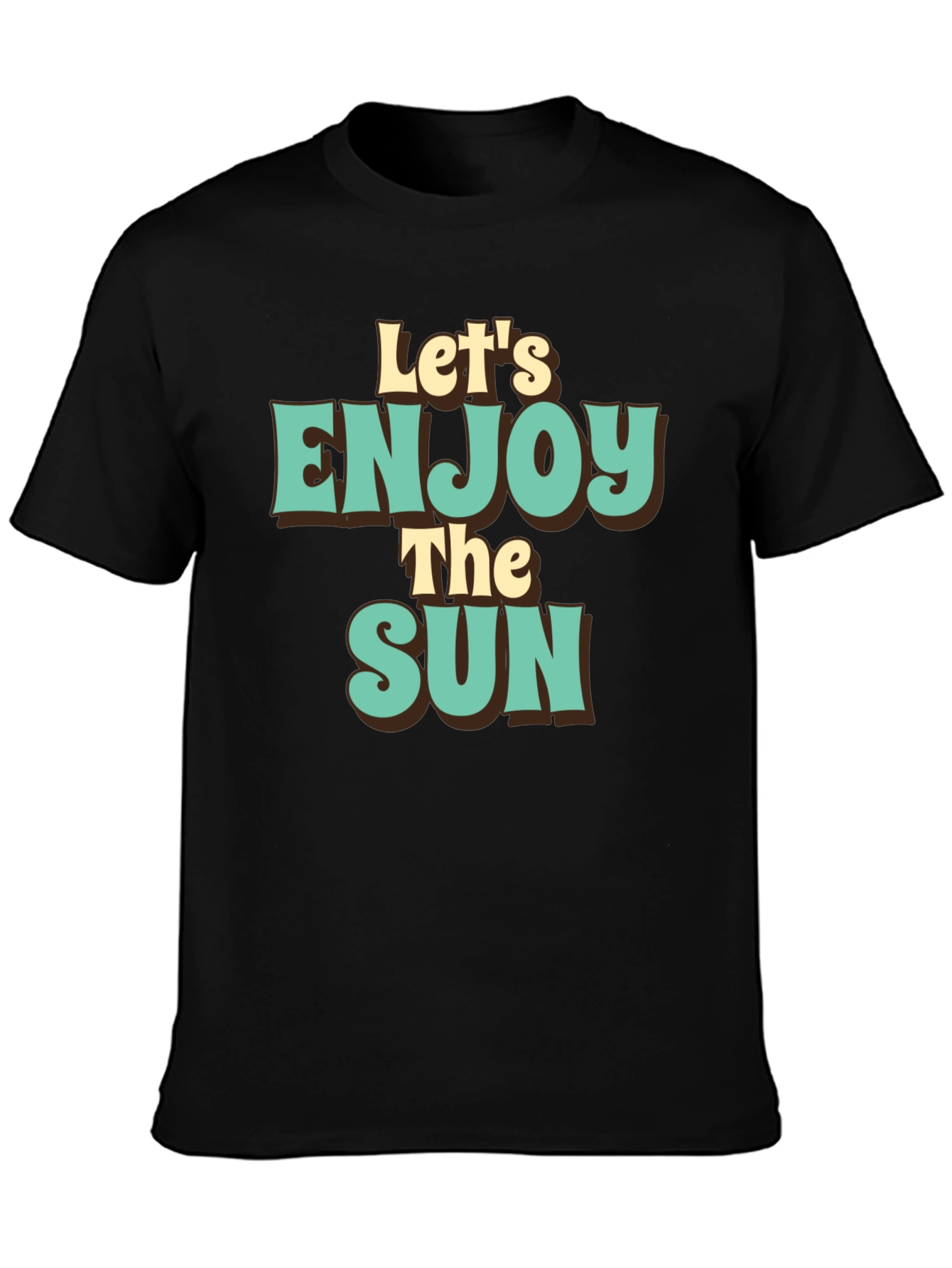 Camiseta Negra Retro Enjoy The Sun