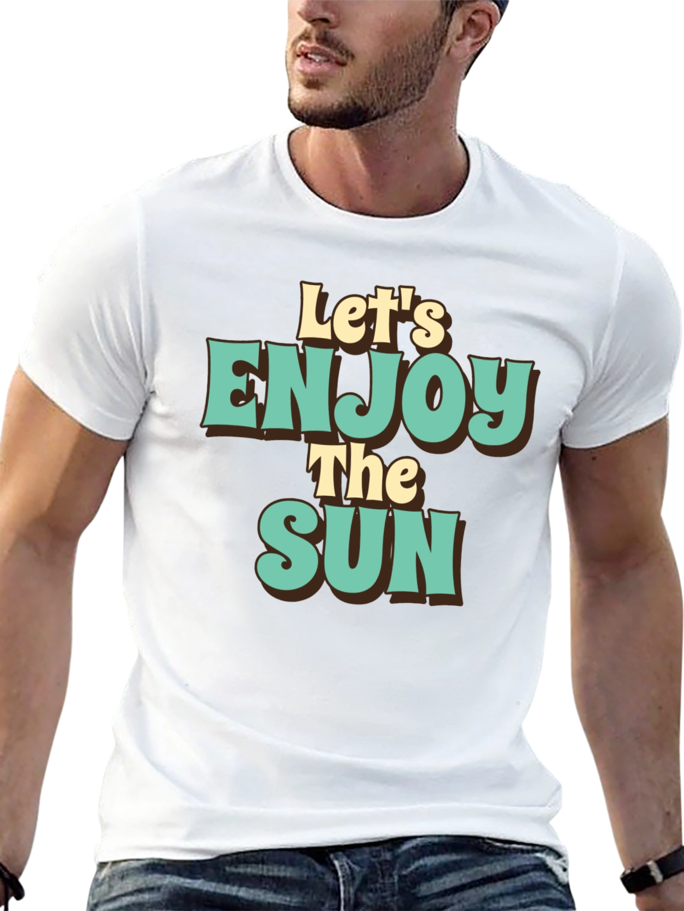 Camiseta Negra Retro Enjoy The Sun