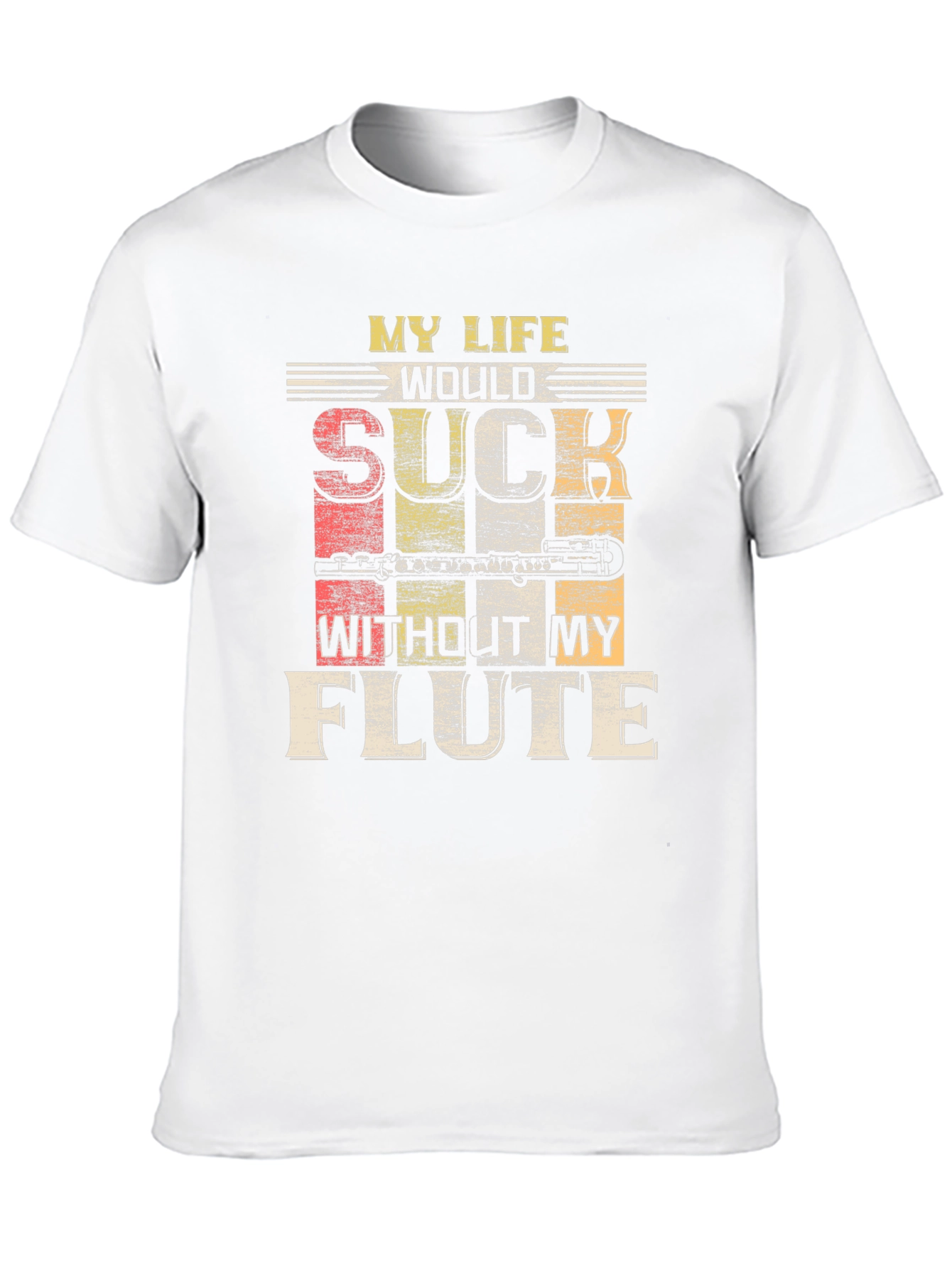 Camiseta Negra My Life Would Suck Without My Flute