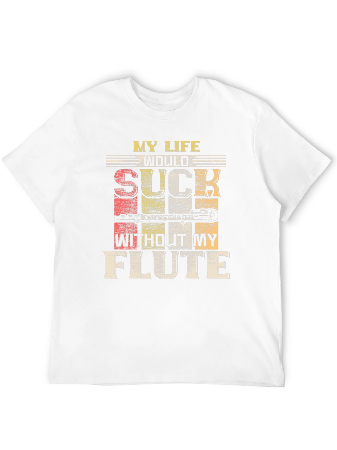 Camiseta Negra My Life Would Suck Without My Flute
