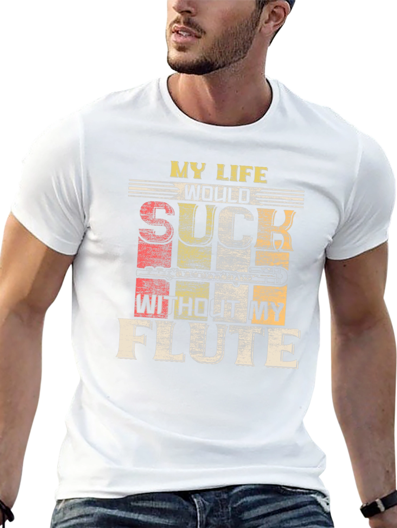 Camiseta Negra My Life Would Suck Without My Flute