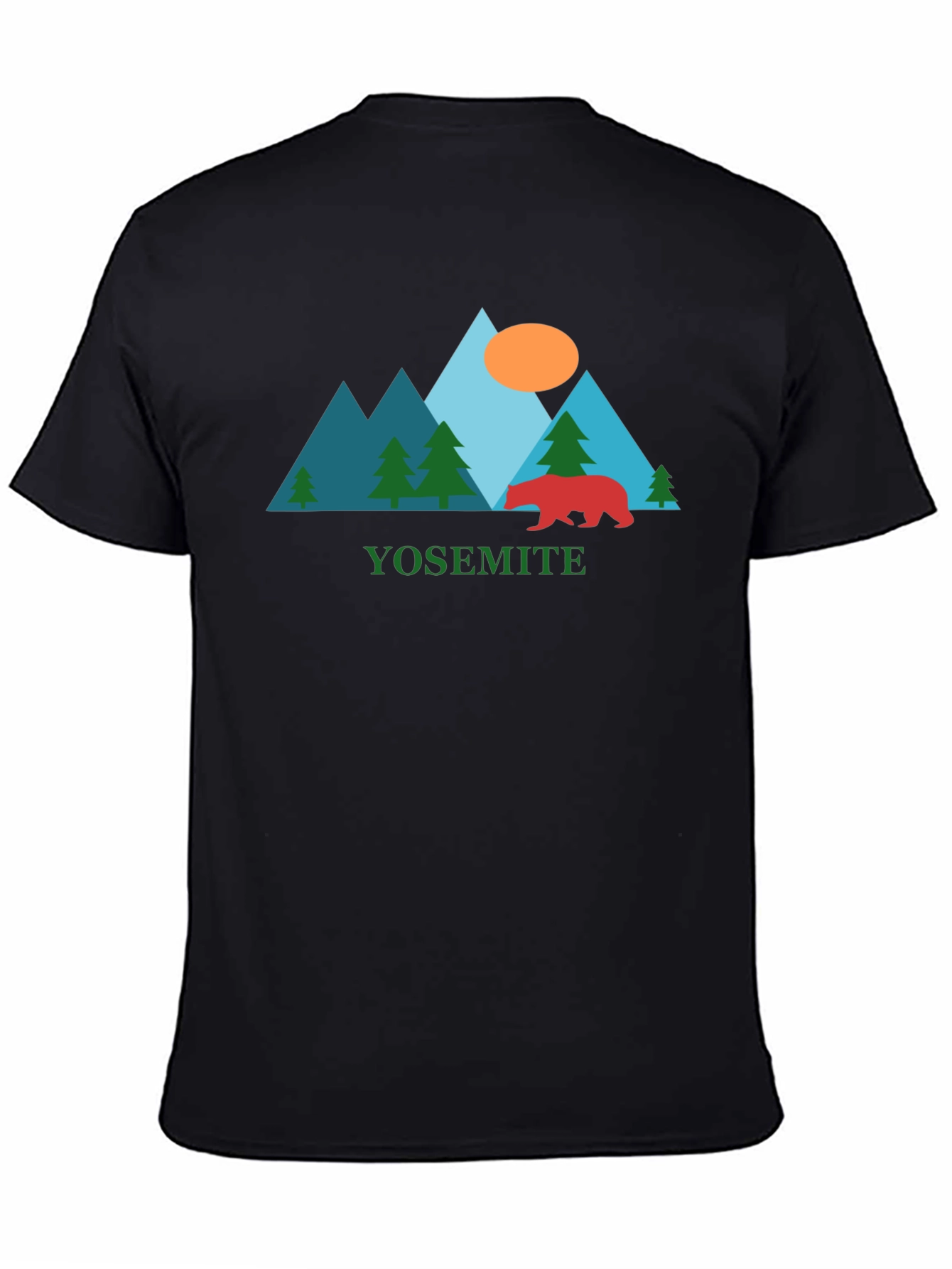 Camiseta Yosemite para hombre - Diseño Montaña y Oso
