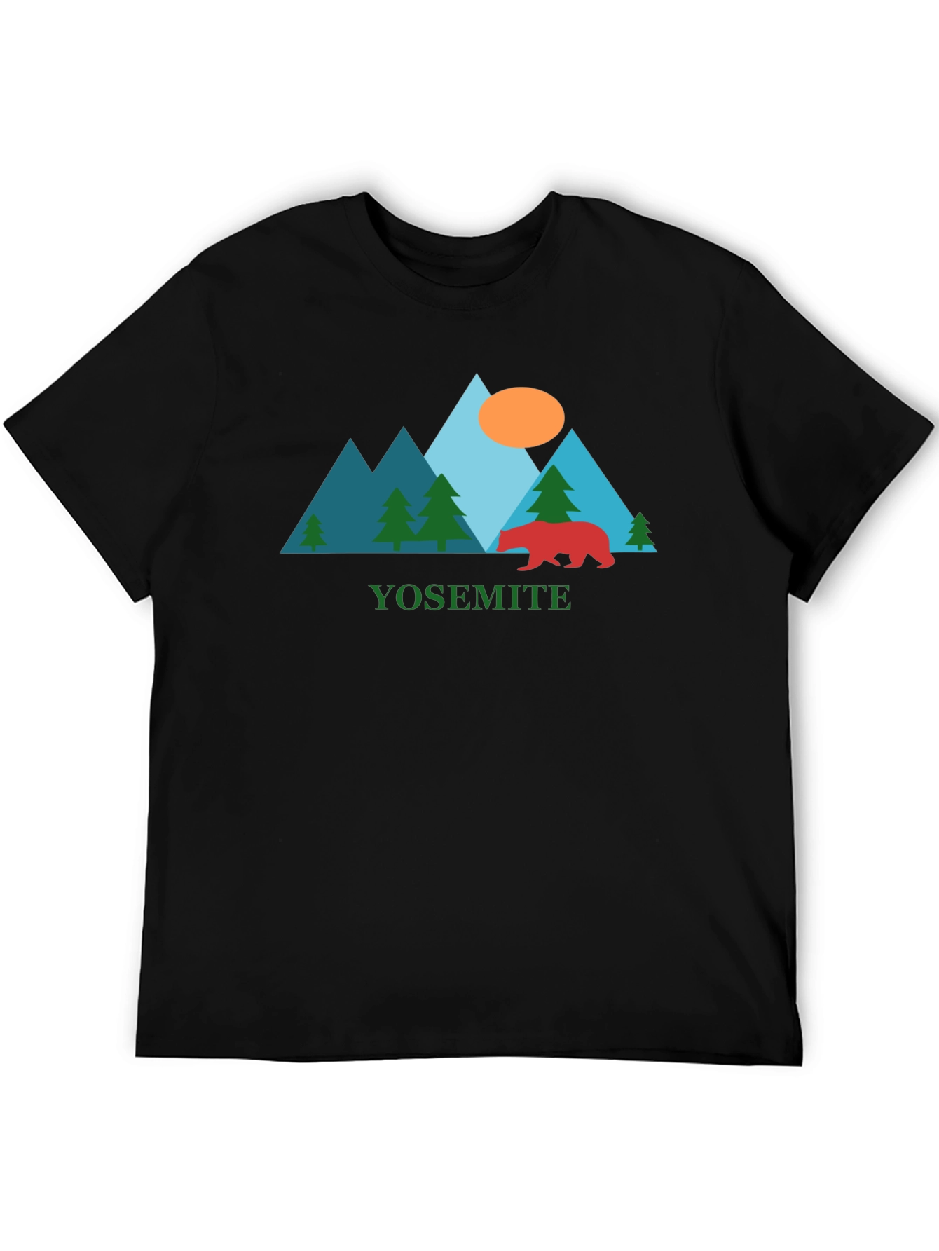 Camiseta Yosemite para hombre - Diseño Montaña y Oso